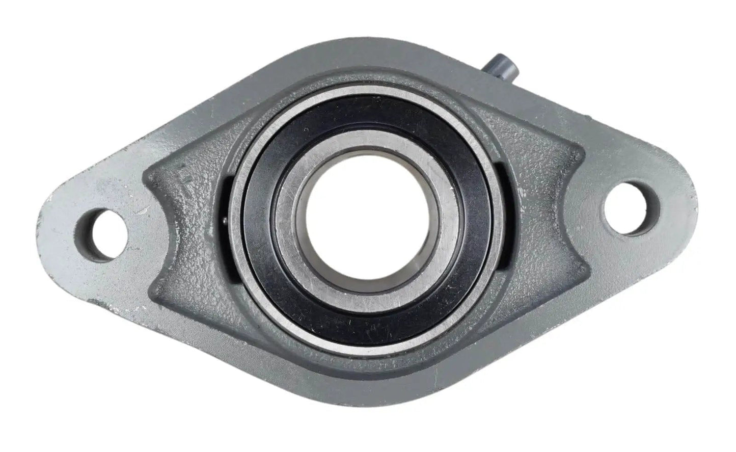 Front view of Two Bolt Flange Bearing UCFL207-22 VF2S-222 F2B-SC-106 SFT-22 Cast Iron Housing with Grease Zerk, 1.375 In Bore