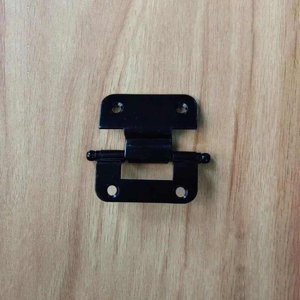Front view of Beefy 10 Pack Cabinet Door Hinges For Residential Doors Built From Solid Iron With Smooth Burr Free Edges