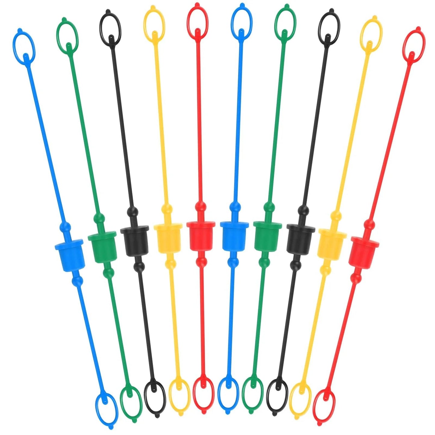 Hydraulic Dust Cap And Plug Set For Half Inch Quick Couplers ISO 5675 Flat Face Hoses 10 Sets In Red Blue Yellow Green Black Two Pairs