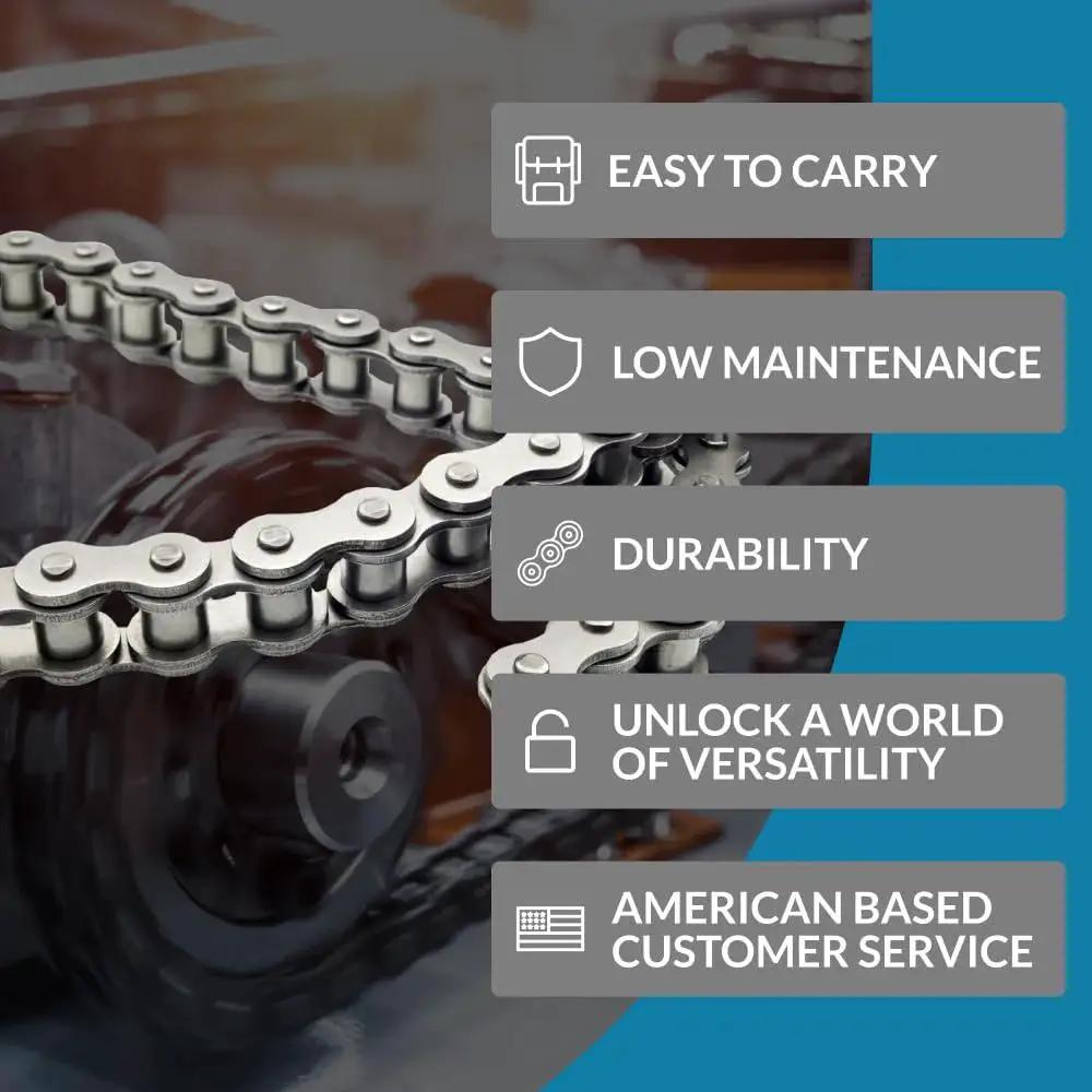 Ultra Durable Roller Chain Tool Kit Breaker Cutter And Puller Holder For 60 To 100 Size Chains Pro Grade Heavy Duty Carbon Steel