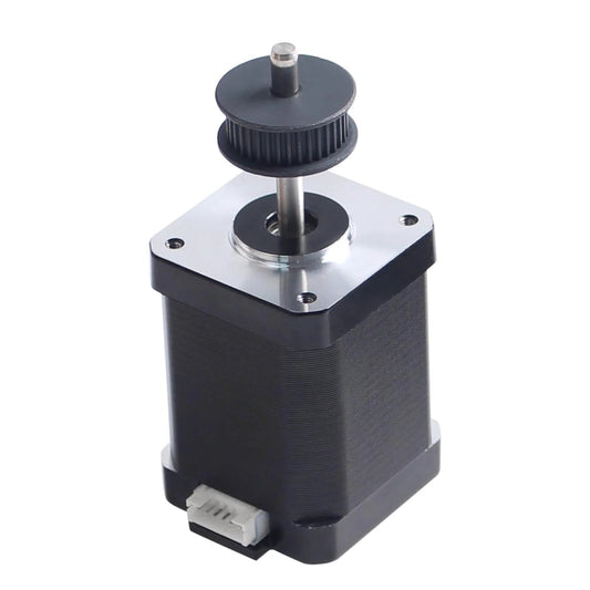Replacement Nema 17 Stepper Motor For K1 And K1 Max 42x60 Mm One Point Eight Degree 2 Phase With 2A For X Axis Synchronous Belt Wheel Pulley Spare Part For Crealty 3D Printer Projects By FYSETC Crealty, side view.