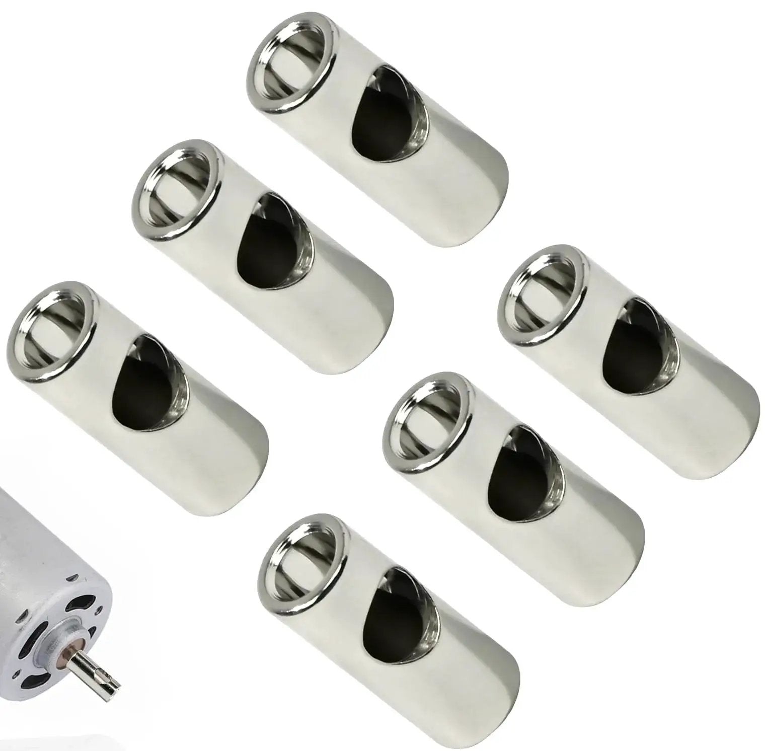 Universal 3.175mm To 5mm Motor Gear Adapter Sleeve Set For 1/10 RC Cars Boats Planes Stainless Steel Pinion Reducer 6-pack