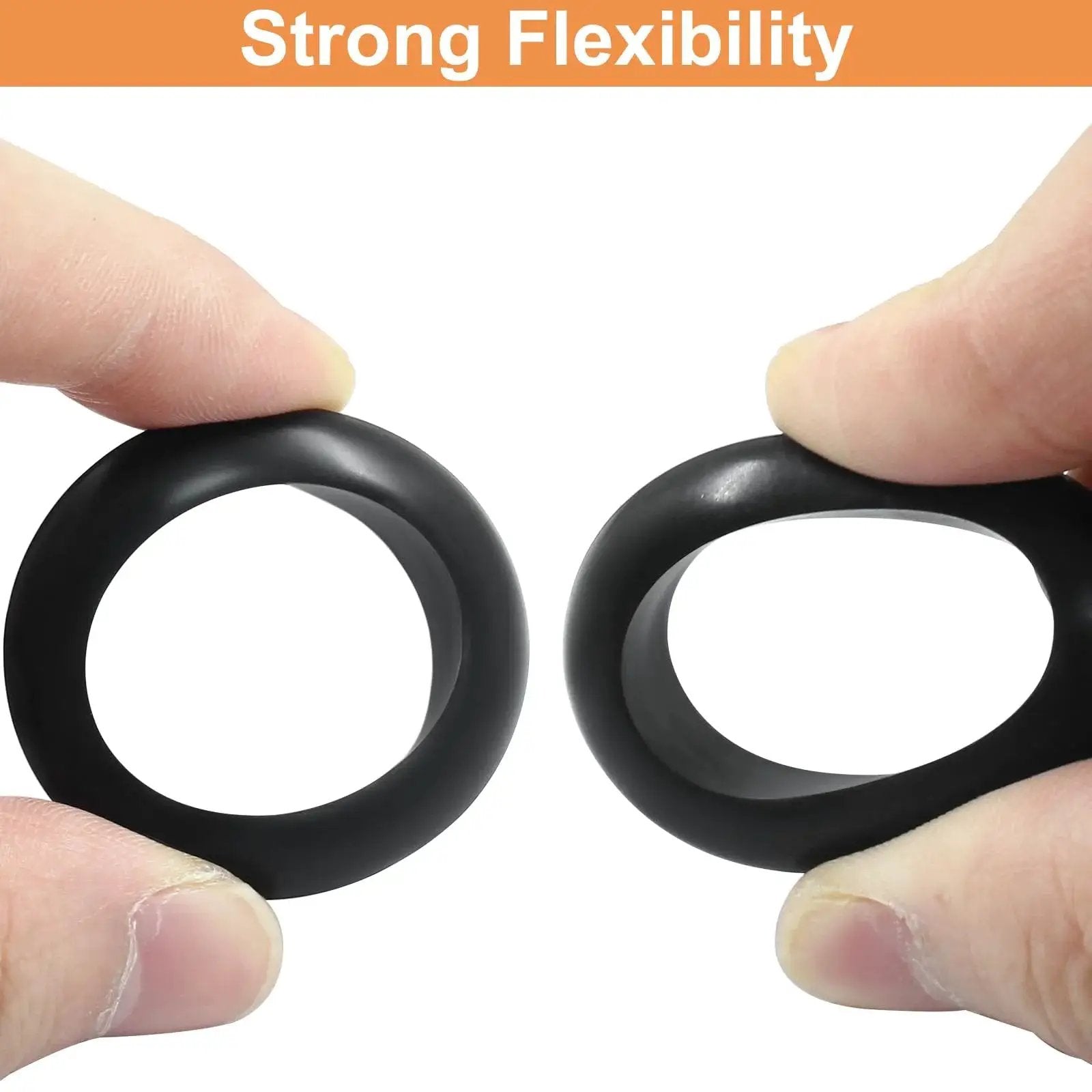 Hands stretching a rubber grommet from the 12 Pcs Rubber Grommets Set With 25mm Inner Diameter 1 Inch Hole 30mm Drill Size 36mm Outer Diameter Durable Rubber Construction For Wires Cables Plugs And Firewall Protection Ideal For Automotive Marine And Industrial Projects.