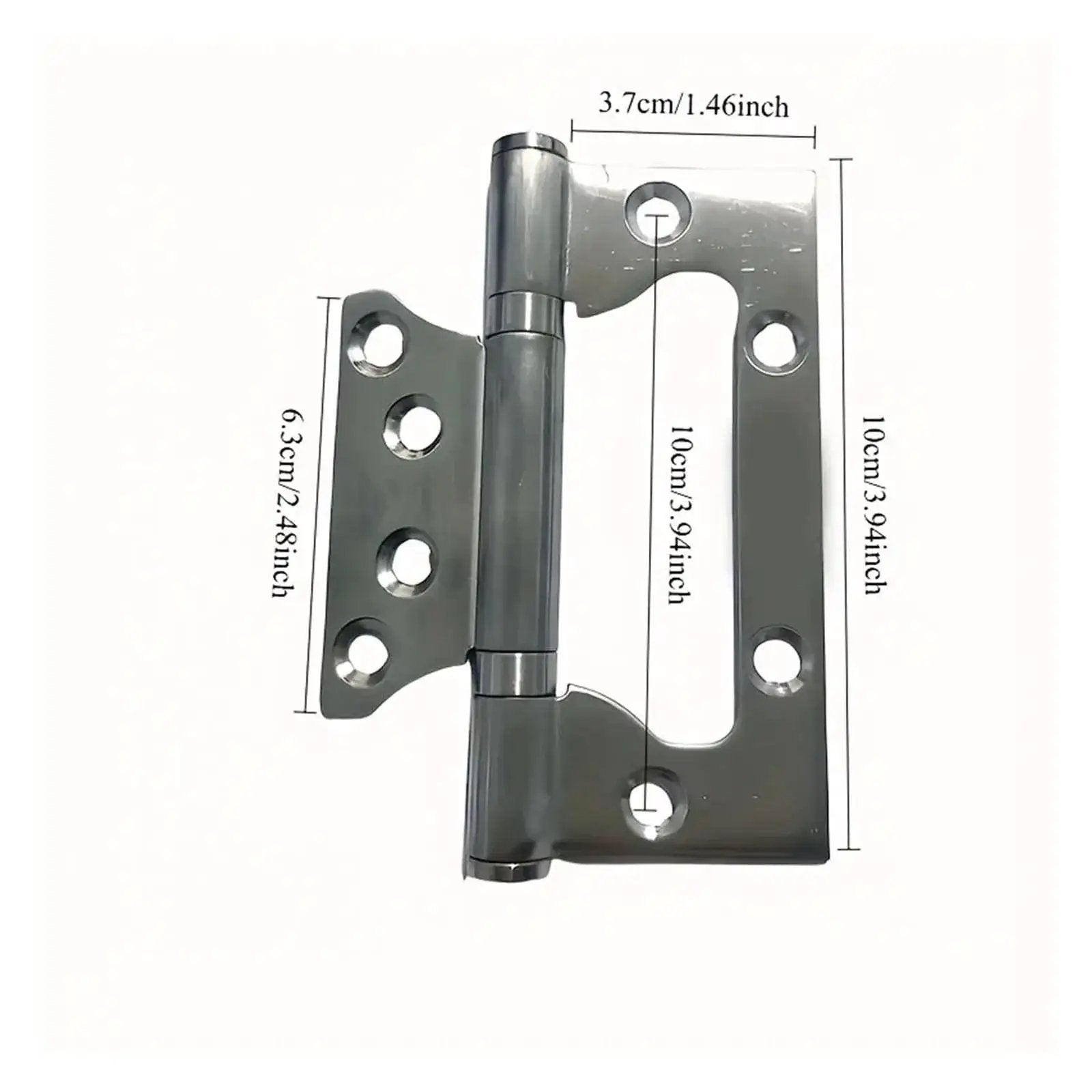 4 Pack Heavy Duty Silent Thickened Door Hinges For General Doors showing dimensions and durable steel design