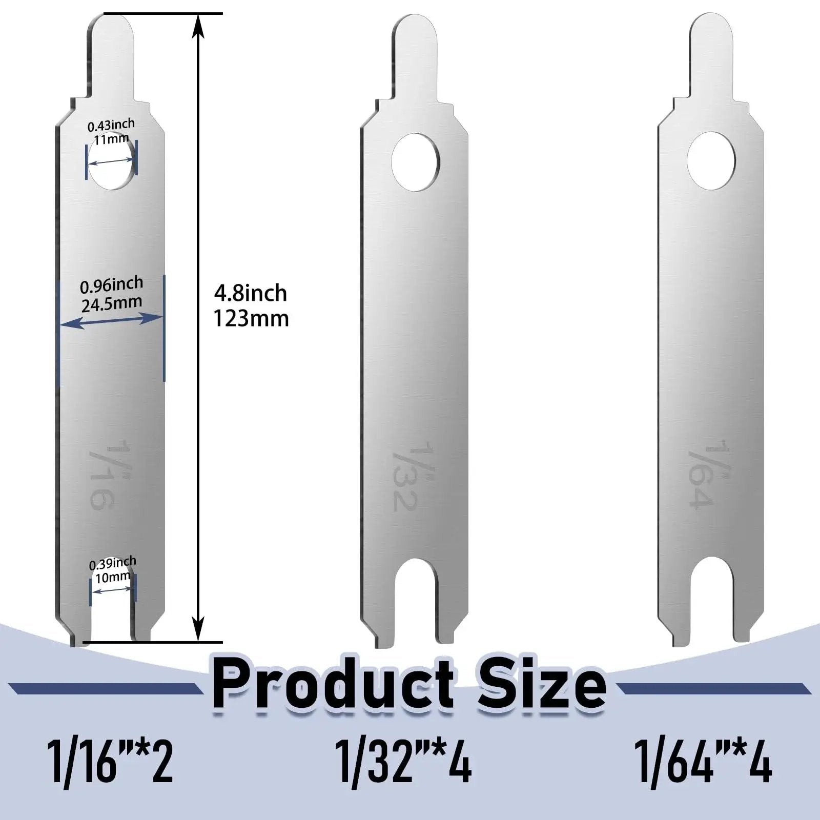 Starter Alignment Shim Kit 10 Pcs Stainless Steel 304 1/64 1/32 1/16 Universal, showing different shim sizes 1/16", 1/32", 1/64".