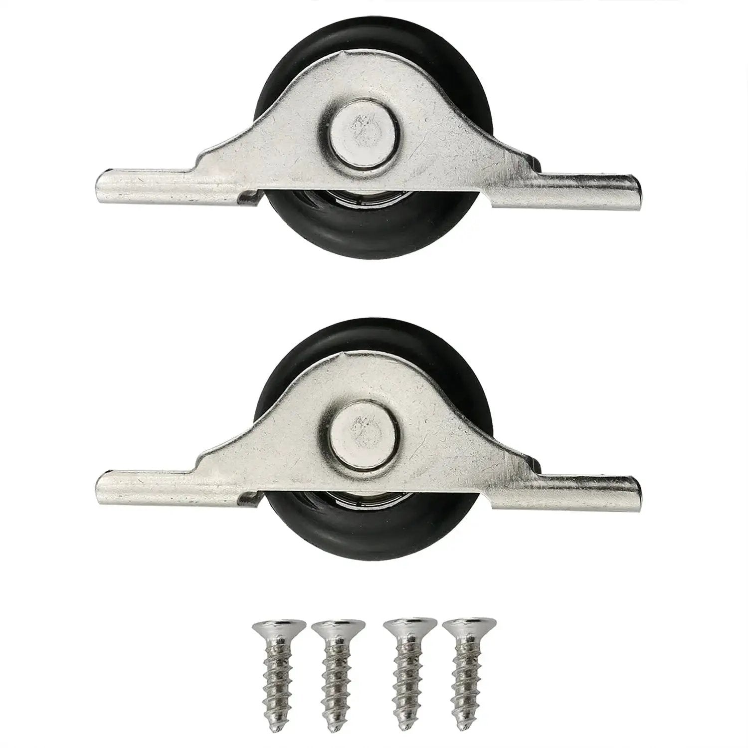 2 Pcs Nylon Wheel Sliding Door Roller 29mm Diameter With Stainless Steel Shell And Screws Black Window Weight Pulley