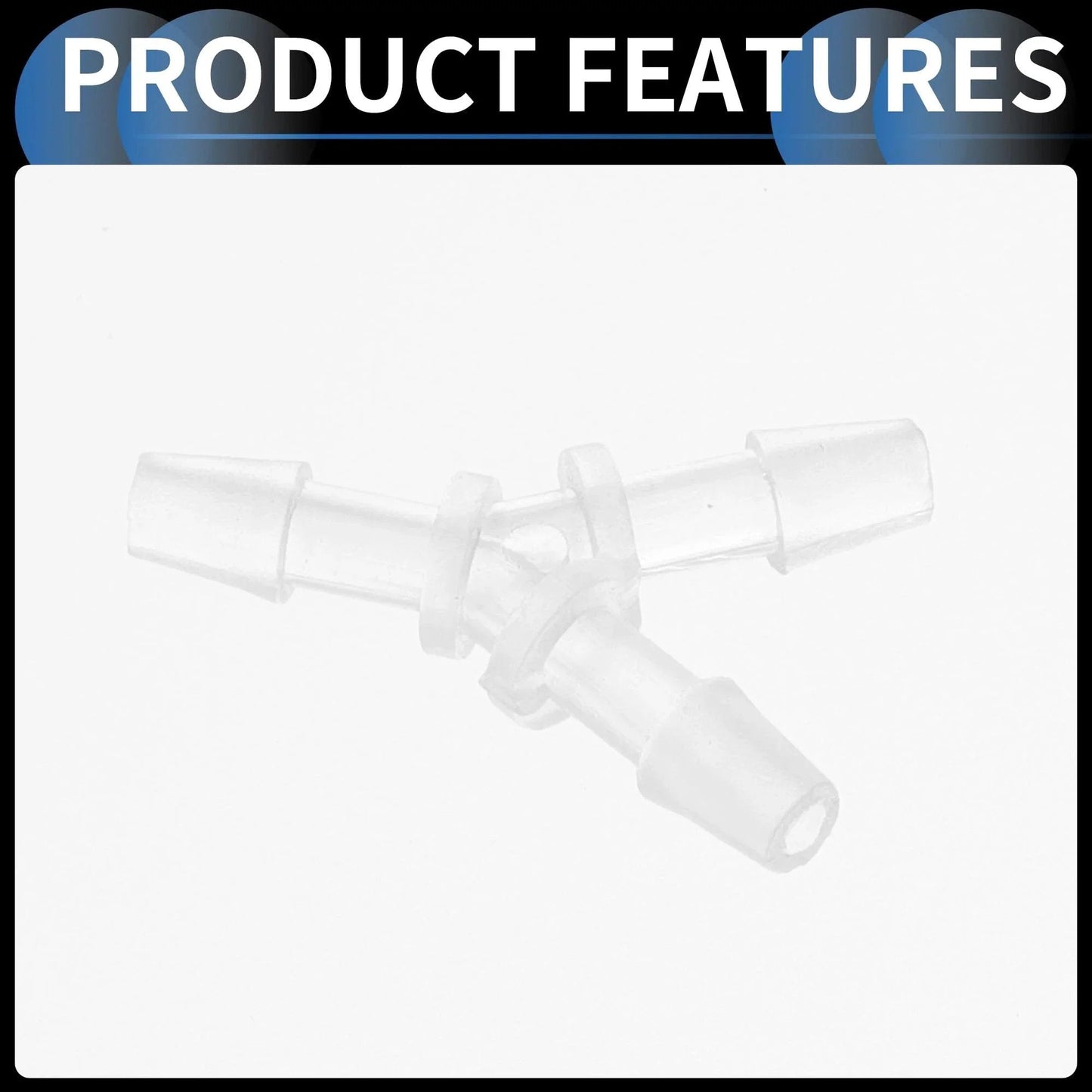 Y Shaped 3 Way Vacuum Tubing Connector For Your Ride One Eighth Inch Vacuum Line Fittings Plastic Translucent 5 Pack Durable