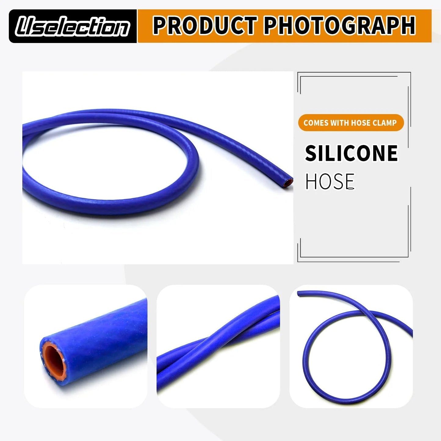Beefed Up Half Inch ID Five Foot Silicone Heater Hose Blue and Red Reinforced High Temp Coolant Radiator Vacuum Line