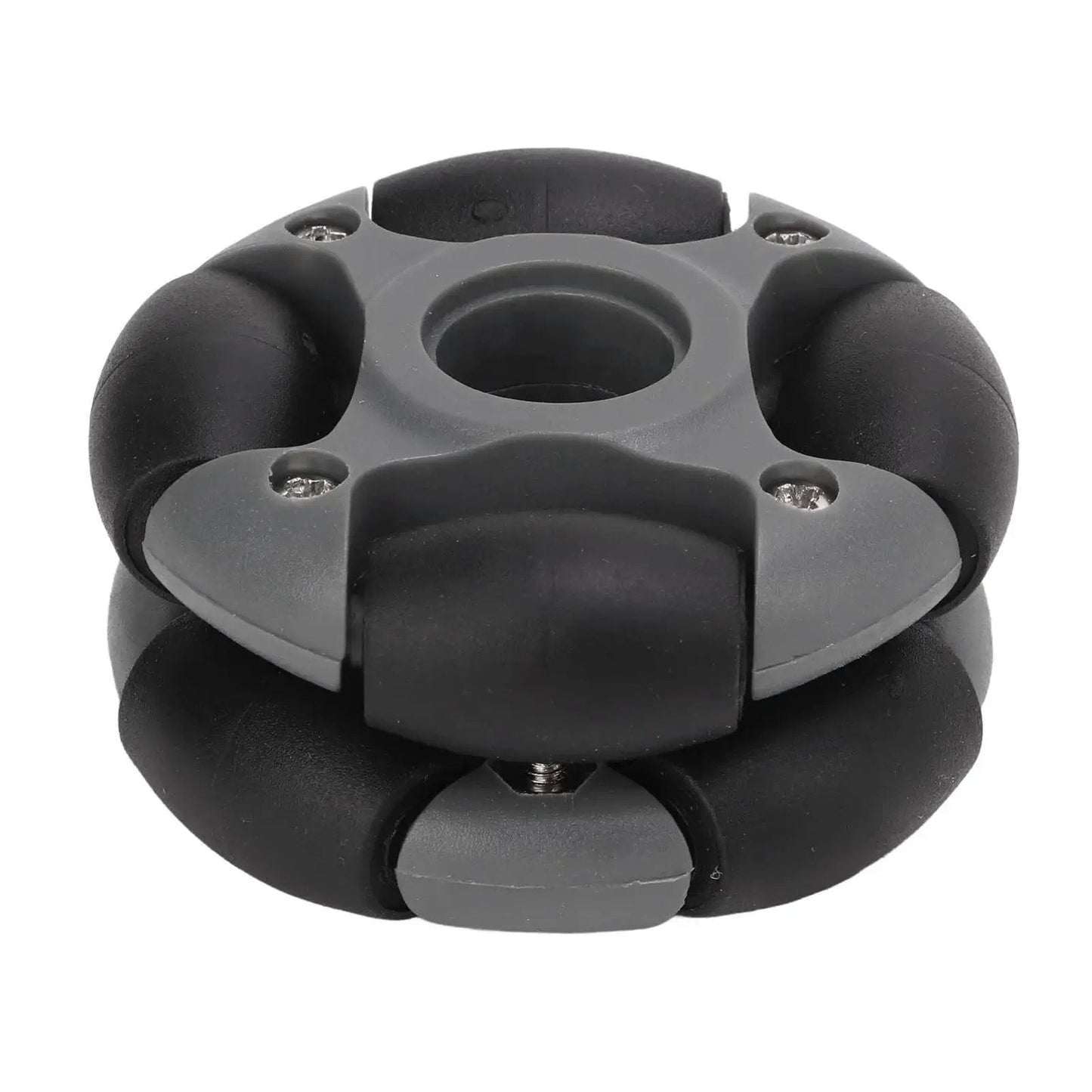 48mm 360 Degree Omnidirectional Wheel With Double Row Bearings For Robotics, nylon, lightweight design for smooth mobility, close-up view.