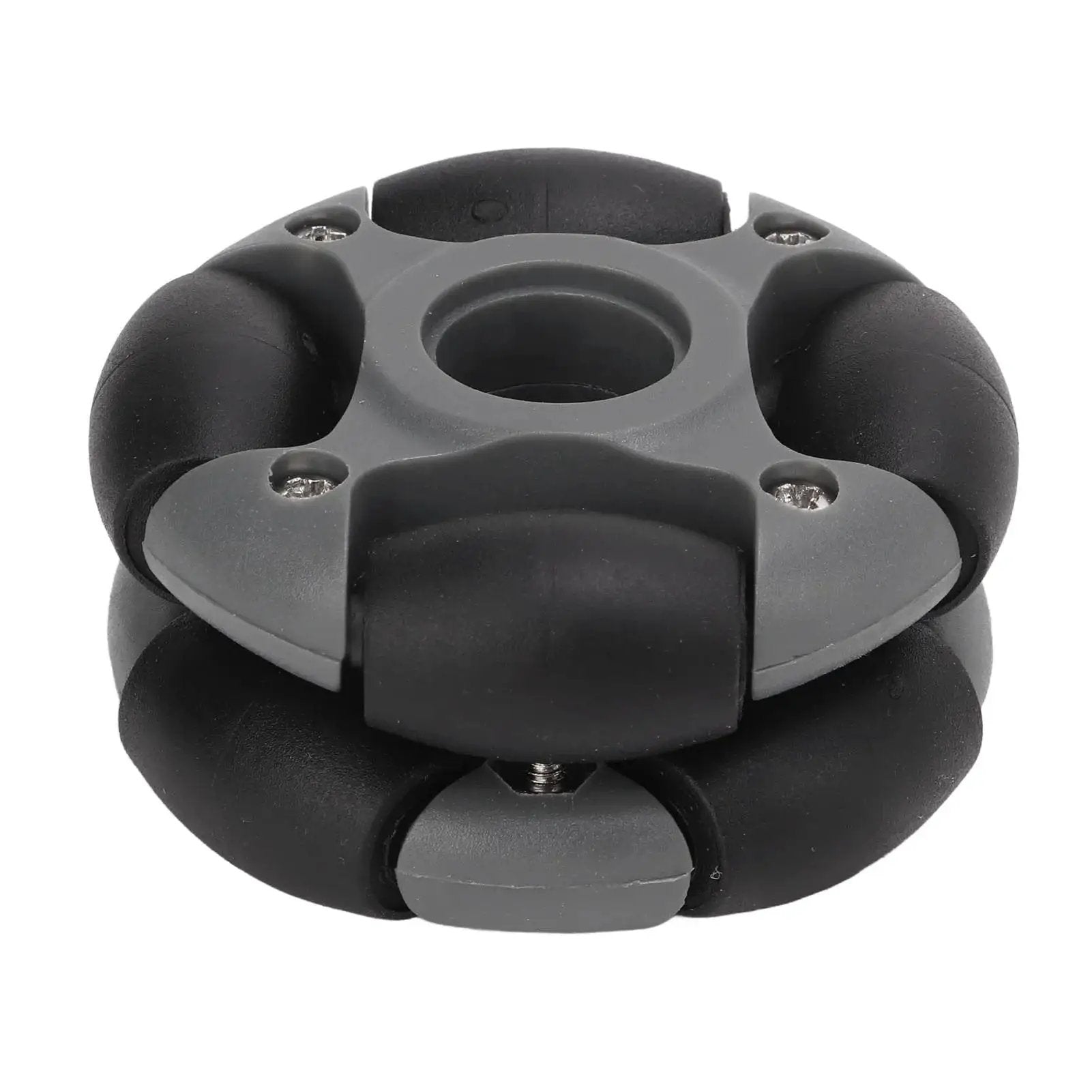 48mm 360 Degree Omnidirectional Wheel With Double Row Bearings For Robotics, nylon, lightweight design for smooth mobility, close-up view.