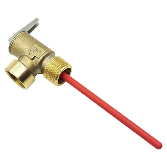 Upgraded Three Quarters Inch NPT Hot Water Heater Pressure Relief Valve With Extended Probe 150 PSI 210 F Anti Corrosion Safety Valve
