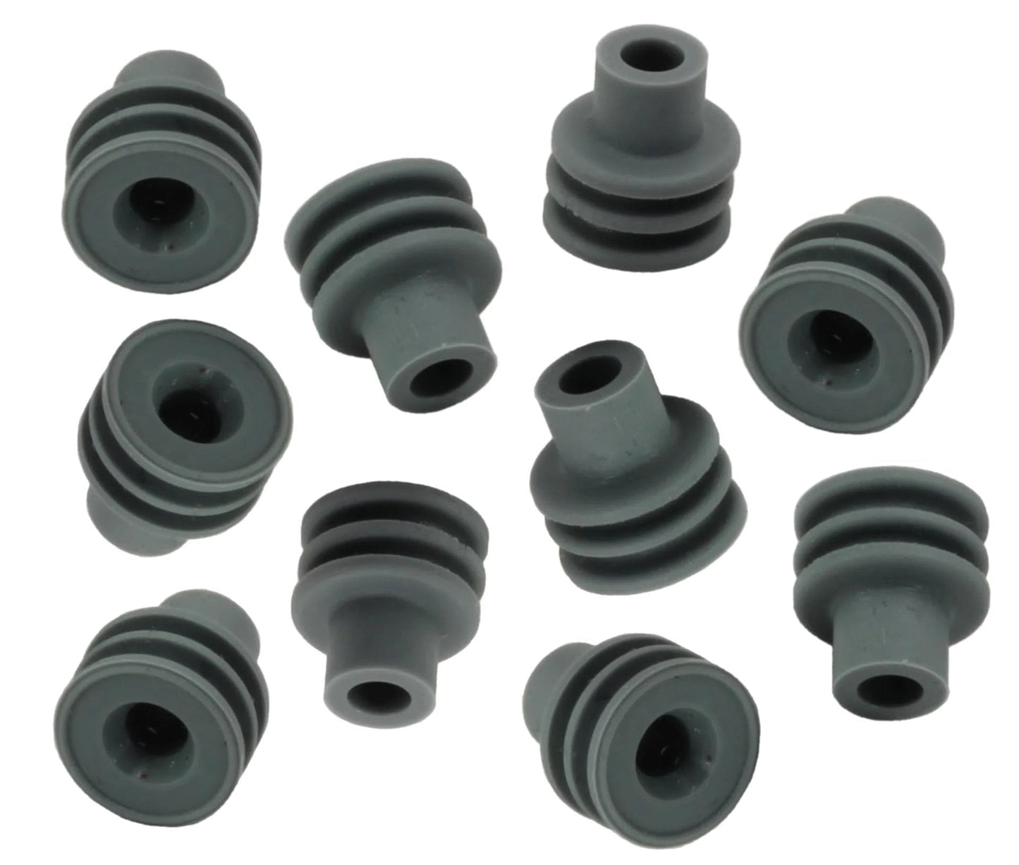 Weatherpack Seals For 16-14 Gauge Gray 10 Pack Replacement Seals For Weatherpack Connectors Reusable Weatherpack Wire Seals Compatible With Fastronix 1-6 Pin Kits