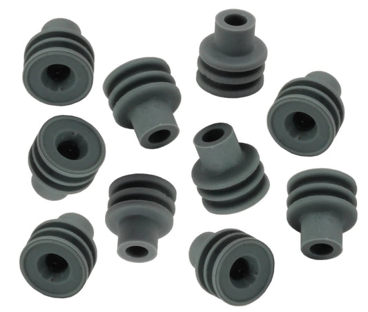 Weatherpack Seals For 16-14 Gauge Gray 10 Pack Replacement Seals For Weatherpack Connectors Reusable Weatherpack Wire Seals Compatible With Fastronix 1-6 Pin Kits