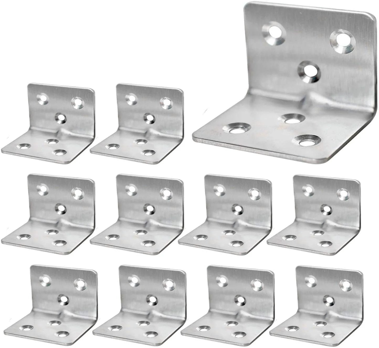 Stainless Steel Corner Braces 40 Pack 1.5 Inch Wide 1.2 X 1.2 Inch Small Corner Brackets For Wood Furniture 90 Degree L Shaped Brackets