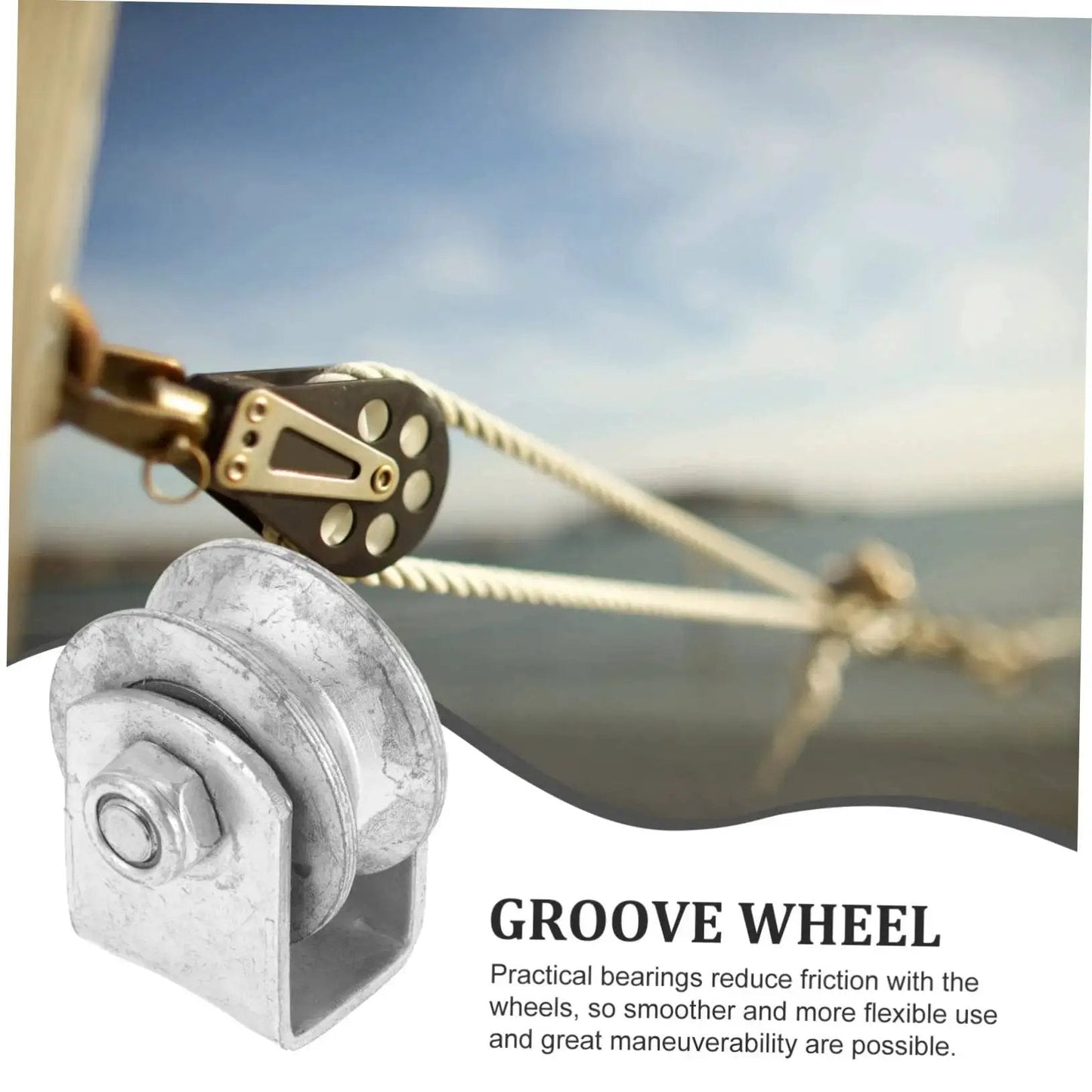 Heavy Duty V Groove Wheel Pulley Caster For Sliding Gates And Garage Doors With Cast Iron Wheel And Rigid Bracket Low Friction Bearings