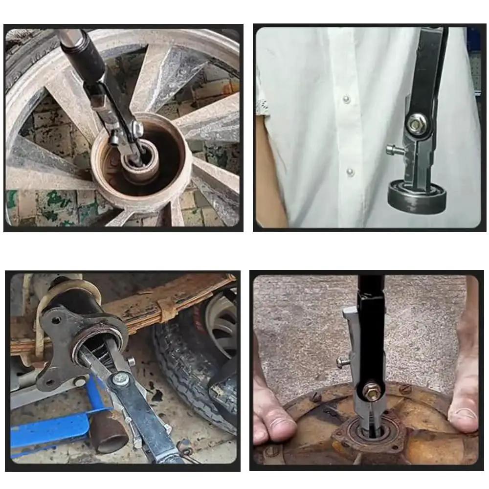 Double Headed Internal Bearing Puller With Slide Hammer for 16 to 45mm Bearings, Alloy Steel, automotive use, four views