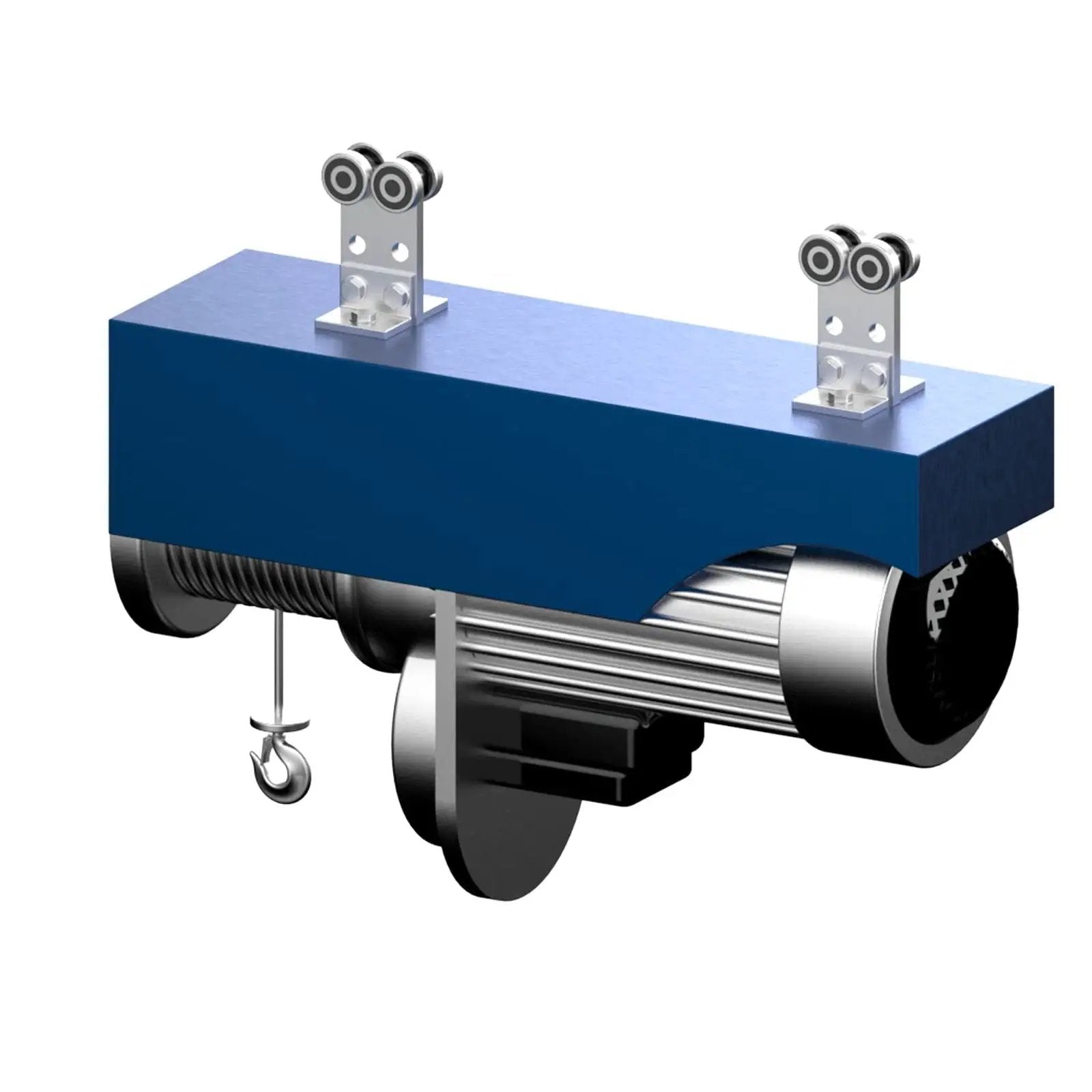 Four Wheel Trolley Roller Bearing Assembly For 1 5 8 Inch High Strut Channel With Hook Attached