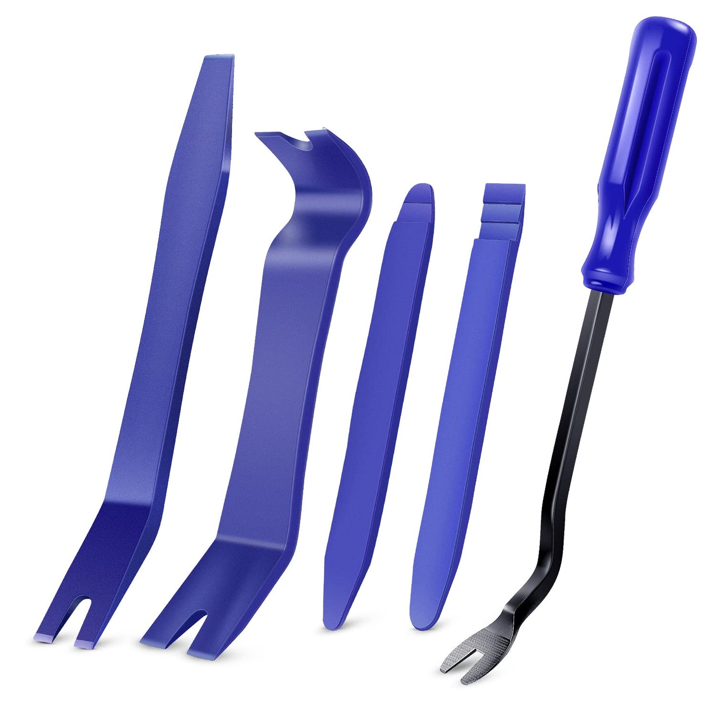 5 Piece Auto Trim Removal Tool Kit for Car Door Panels and Dashboards No Scratch Nylon Pry Tools Includes 4 Door Panel Removers and 1 Fastener Remover by GOOACC for DIY Pro Grade Car Repair