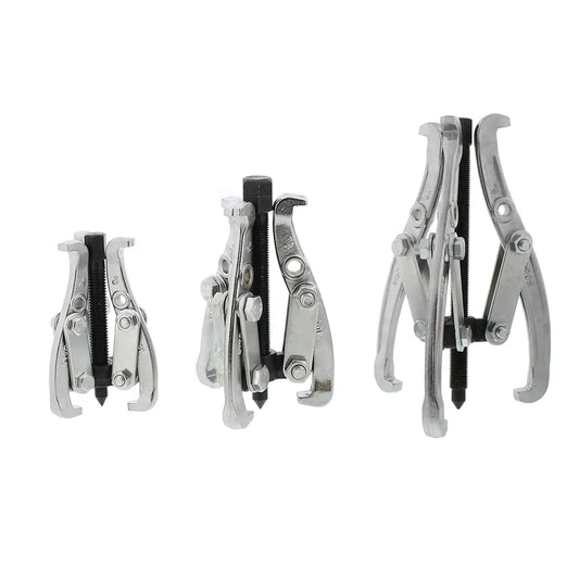 Three Jaw Gear Puller Tool Set With Reversible Jaws For Bearing And Pulley Removal, Heavy Duty Gear Puller Kit for Flywheel Removal