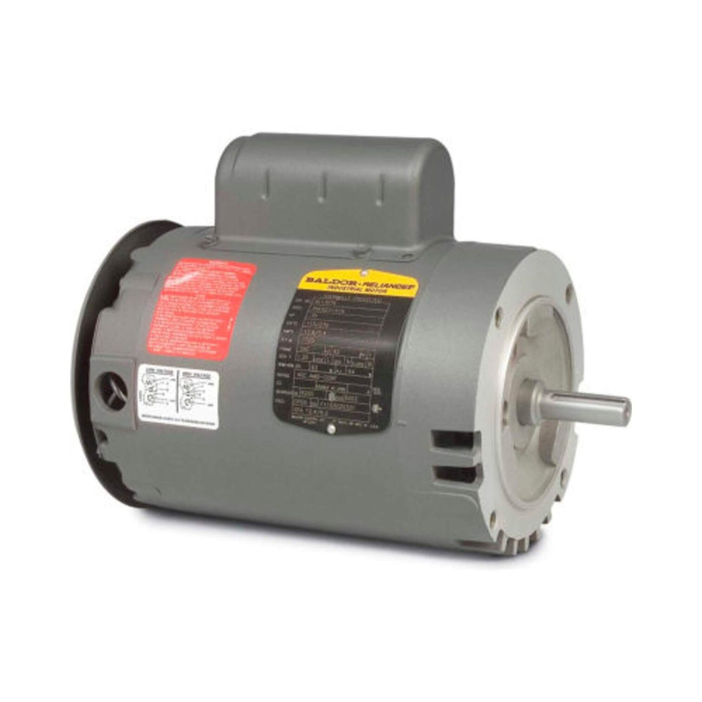 1 HP Single-Phase Electric Motor, 3450 RPM, 60 Hz, 56C Frame, 3428L Open Air, F1 Mount, VL1309A Model, Factory New, Sealed Ball Bearing Ready for HVAC, Pump, Fan or Conveyor Use