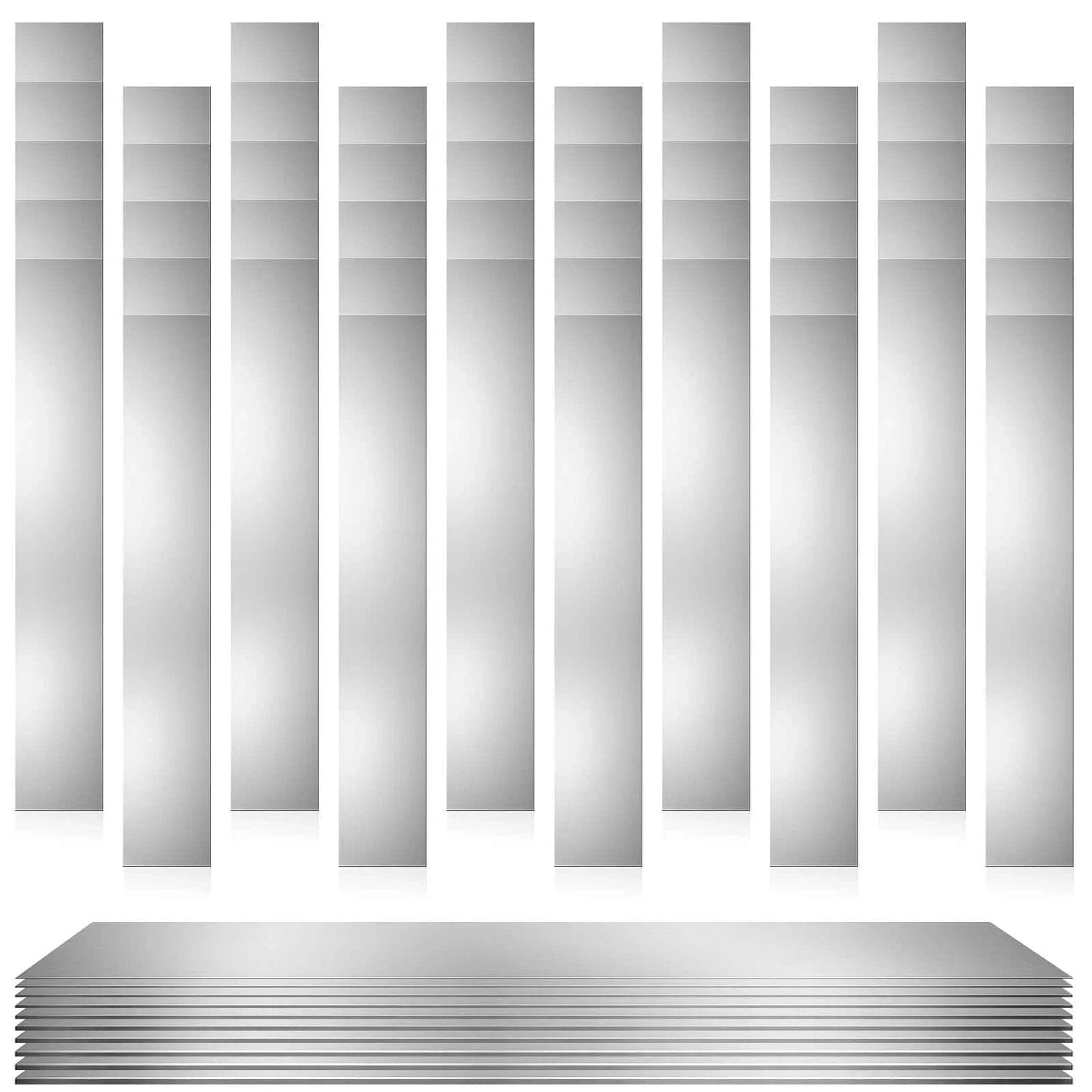 50 Pcs Shim Stock Assortment in 304 Stainless Steel Shims 1 Inch Wide by 6 Inches Long for leveling and precision adjustments