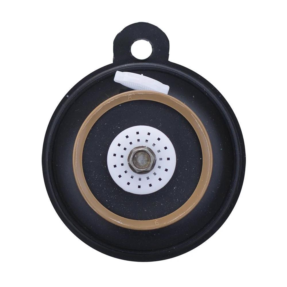 Close-up of a black and beige diaphragm from the Diaphragm Repair Kit for Orbit 100 Series Sprinkler Valves Three Quarter Inch and One Inch
