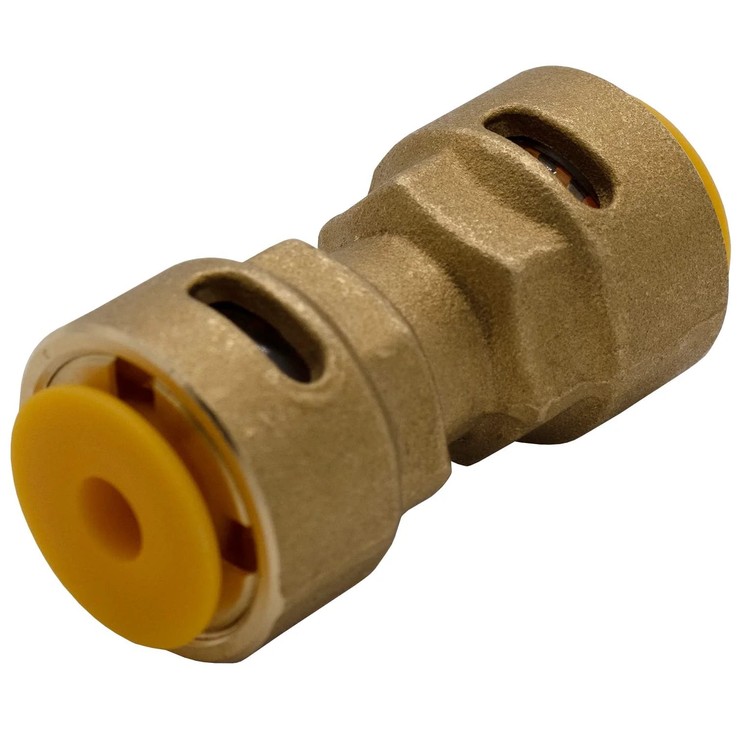 Three Eighth Inch Quick Connect Brass Coupler SB1 Easy Install For HVAC Systems No Brazing Tools Or Purge Needed C3771 Brass Body