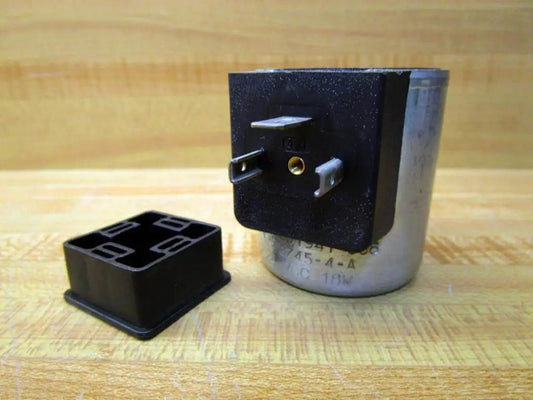 24V DC Solenoid Coil Single Pack G745-4-A (G7454A) 18W shown with connector, for hydraulic valves, compatible with Rexroth Bosch systems