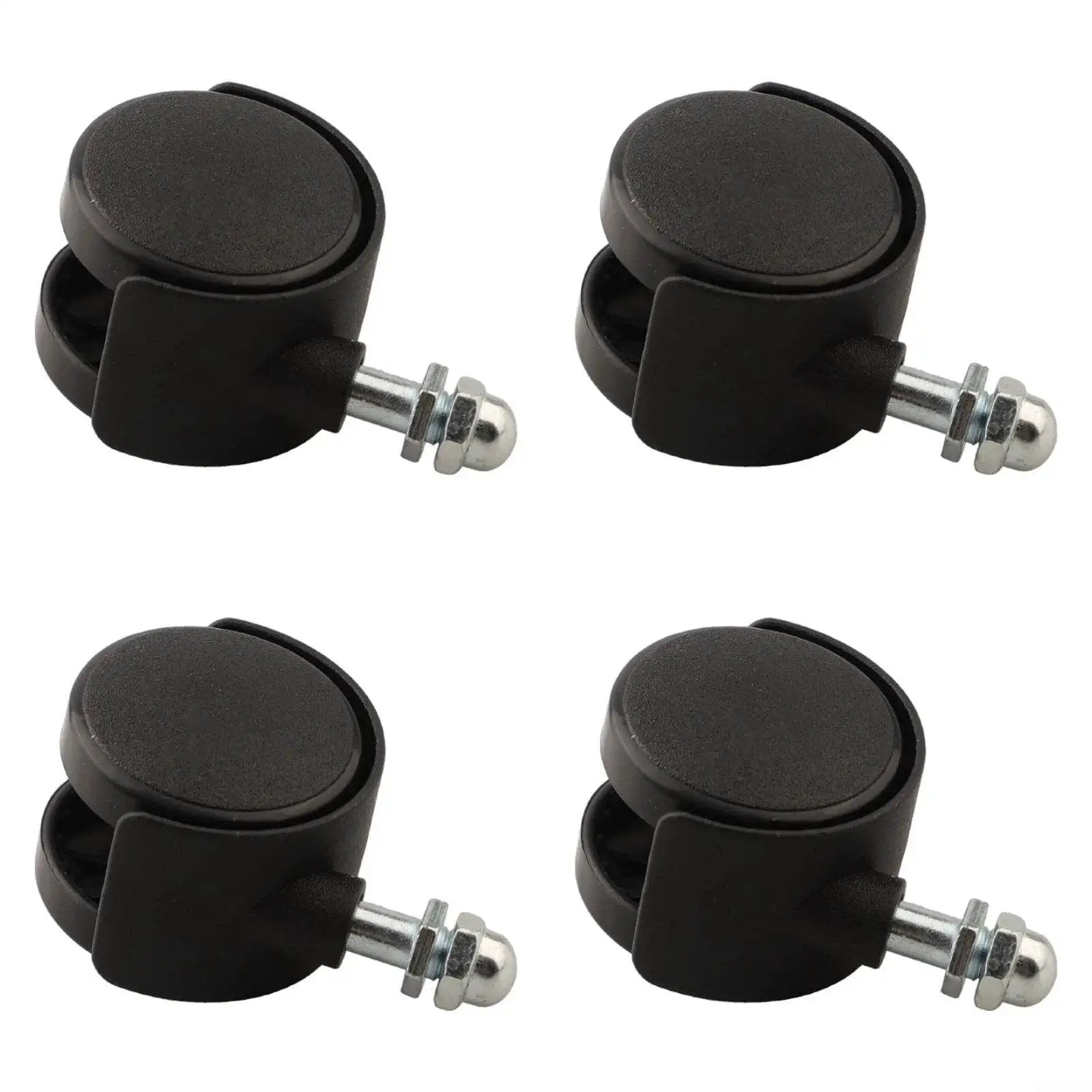 4Pcs Replacement Casters for Electric Oil Heaters Omni Directional Wheels for Heaters Black Plastic 40x30mm with 8mm Thread No Brake
