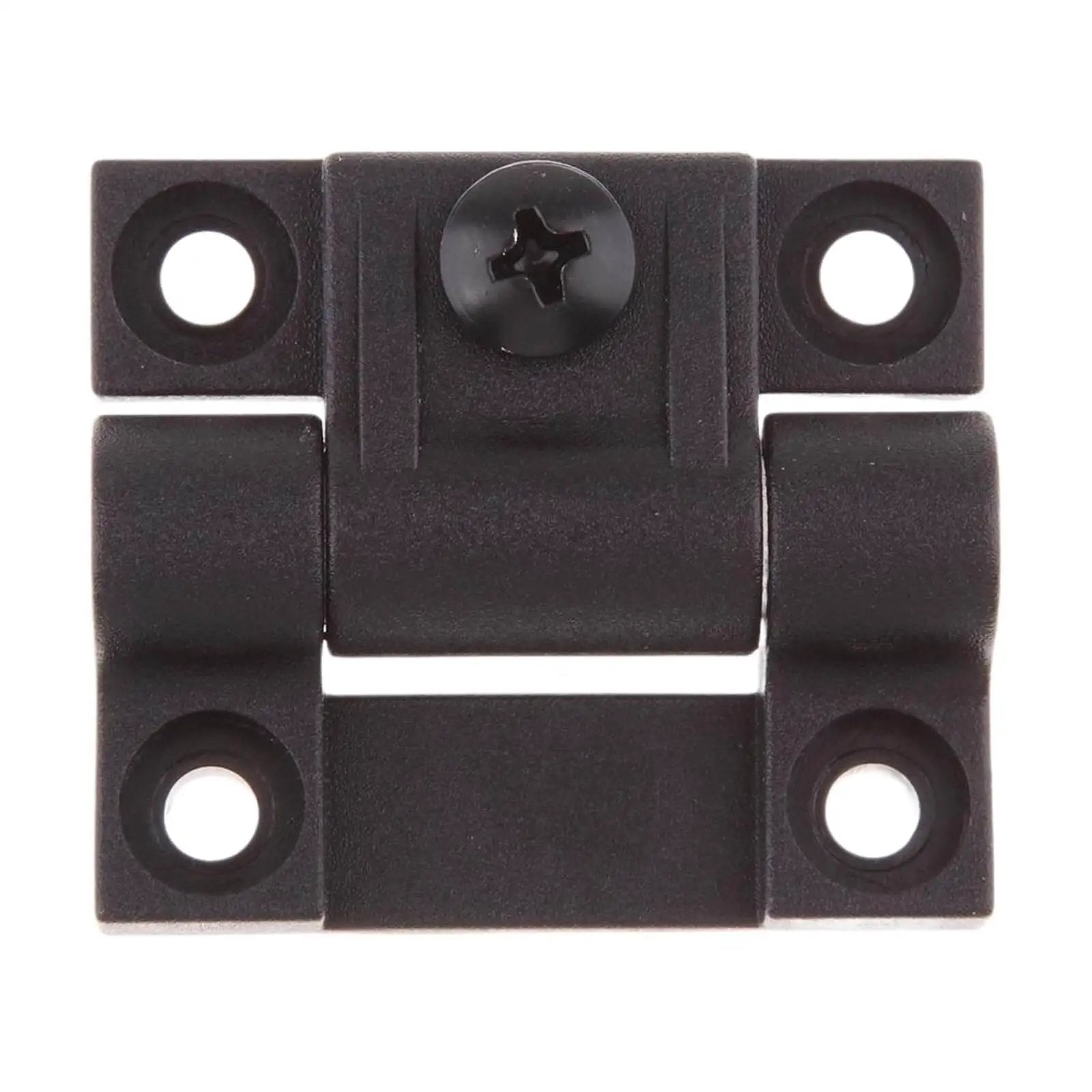 Front view of Black Adjustable Torque Door Hinges 4 Hole Sliding Bearing Hardware for Quiet Smooth Operation Position Control Heavy Duty Durable Use