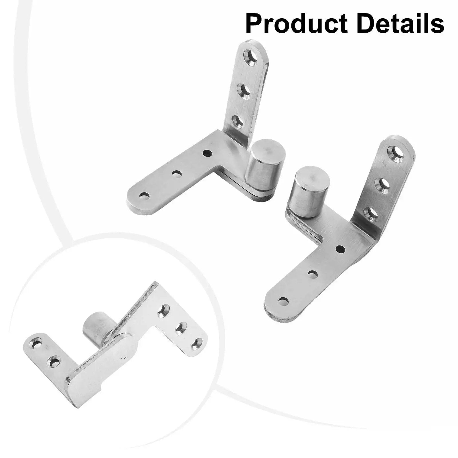 Stainless Steel Floor Pivot Hinge For Heavy Wooden Doors With Concealed Hidden Revolving Design And High Load Bearing Capacity 80 By 80 Mm Silver And Black Finish Durable Heavy Duty Hardware KoiLykke