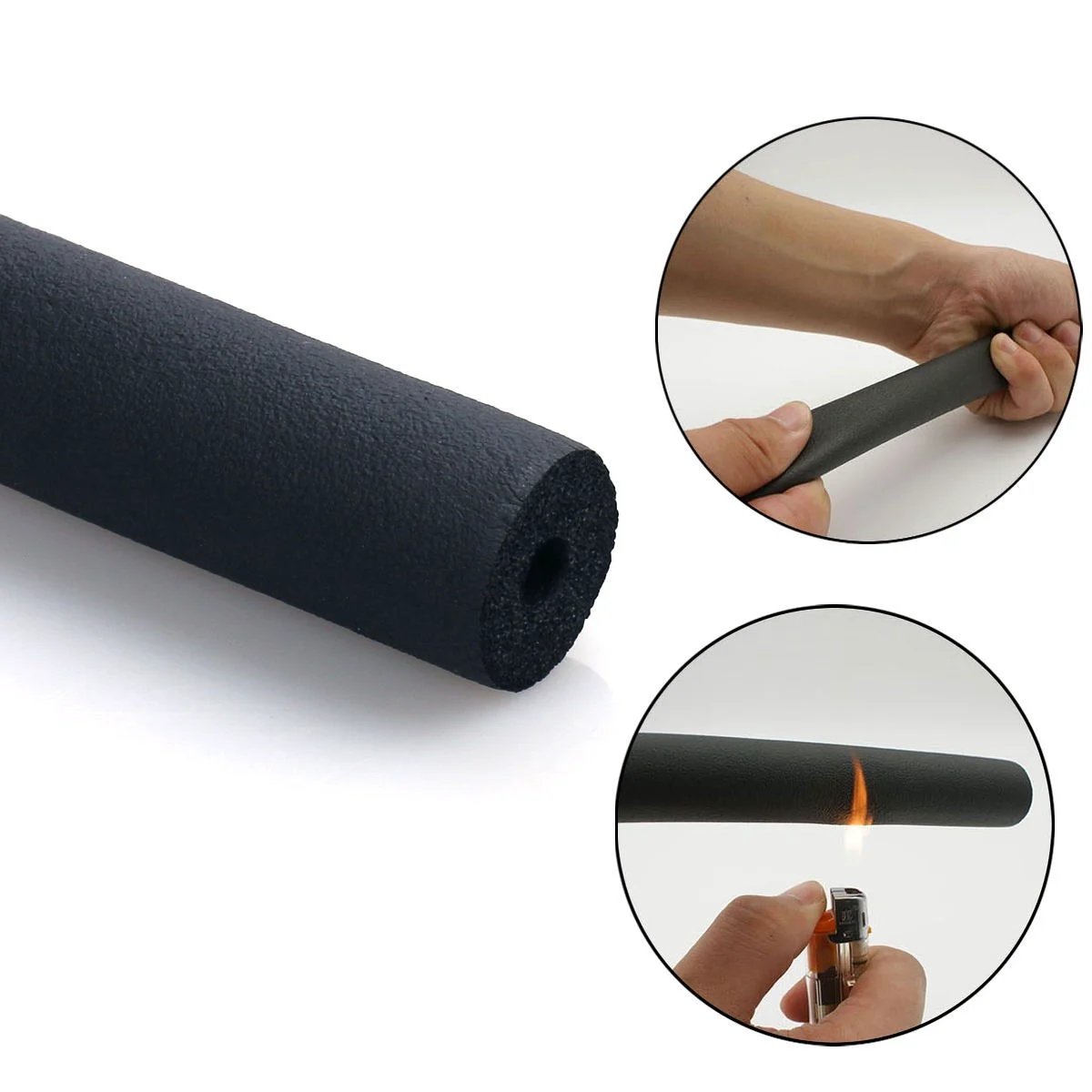 Pipe Insulation Tubing 1/4 By 3/8 Inch Heat Preservation Insulated 6 Ft Length Handle Grips 6x9mm Ideal For Hot And Cold Water Lines