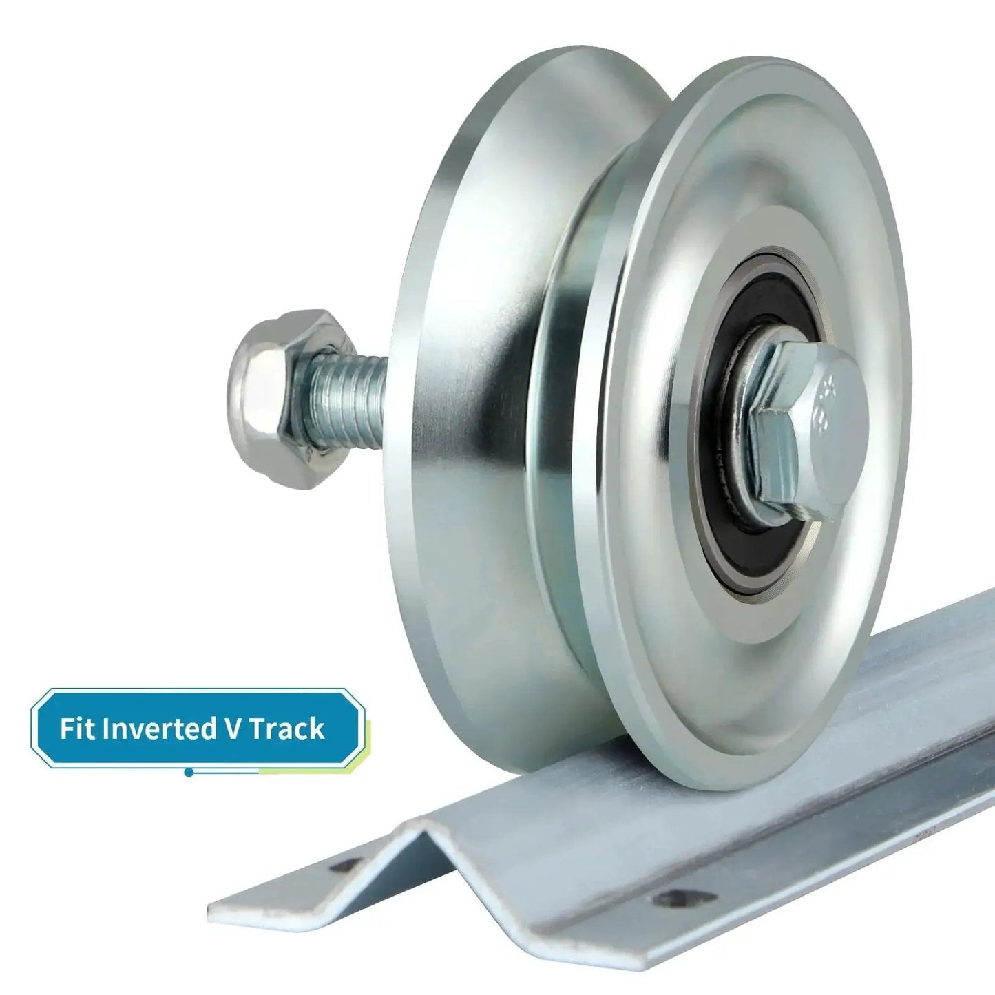 3 Inch V Groove Wheel For Inverted V Track Gate Caster With Double Bearings Sliding Gate Wheel Workhorse Build