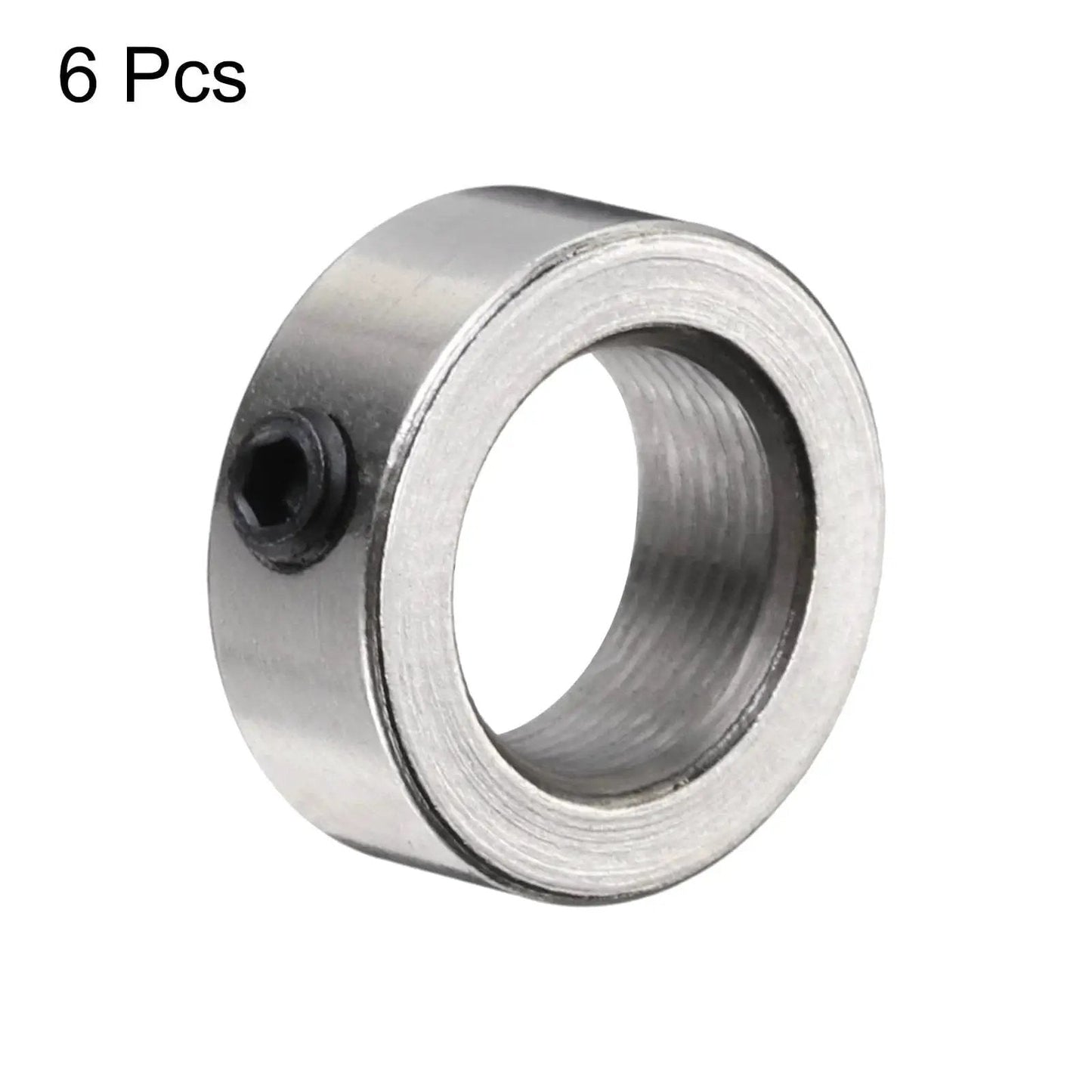 Built To Last 8mm Shaft Collar Set Screw Ring In 304 Stainless Steel, 13mm Outside Diameter, 5mm Thick, Round Bore Locking Collar, 6 Pieces