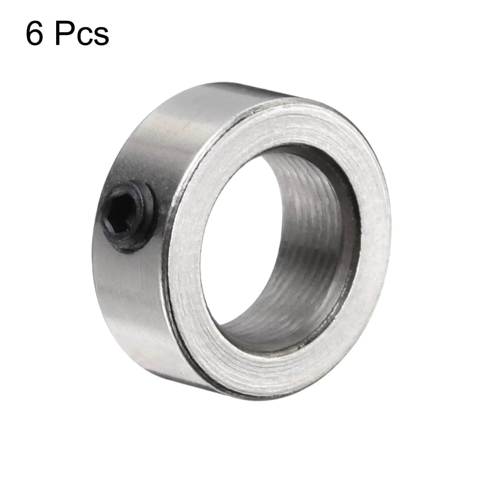 Built To Last 8mm Shaft Collar Set Screw Ring In 304 Stainless Steel, 13mm Outside Diameter, 5mm Thick, Round Bore Locking Collar, 6 Pieces