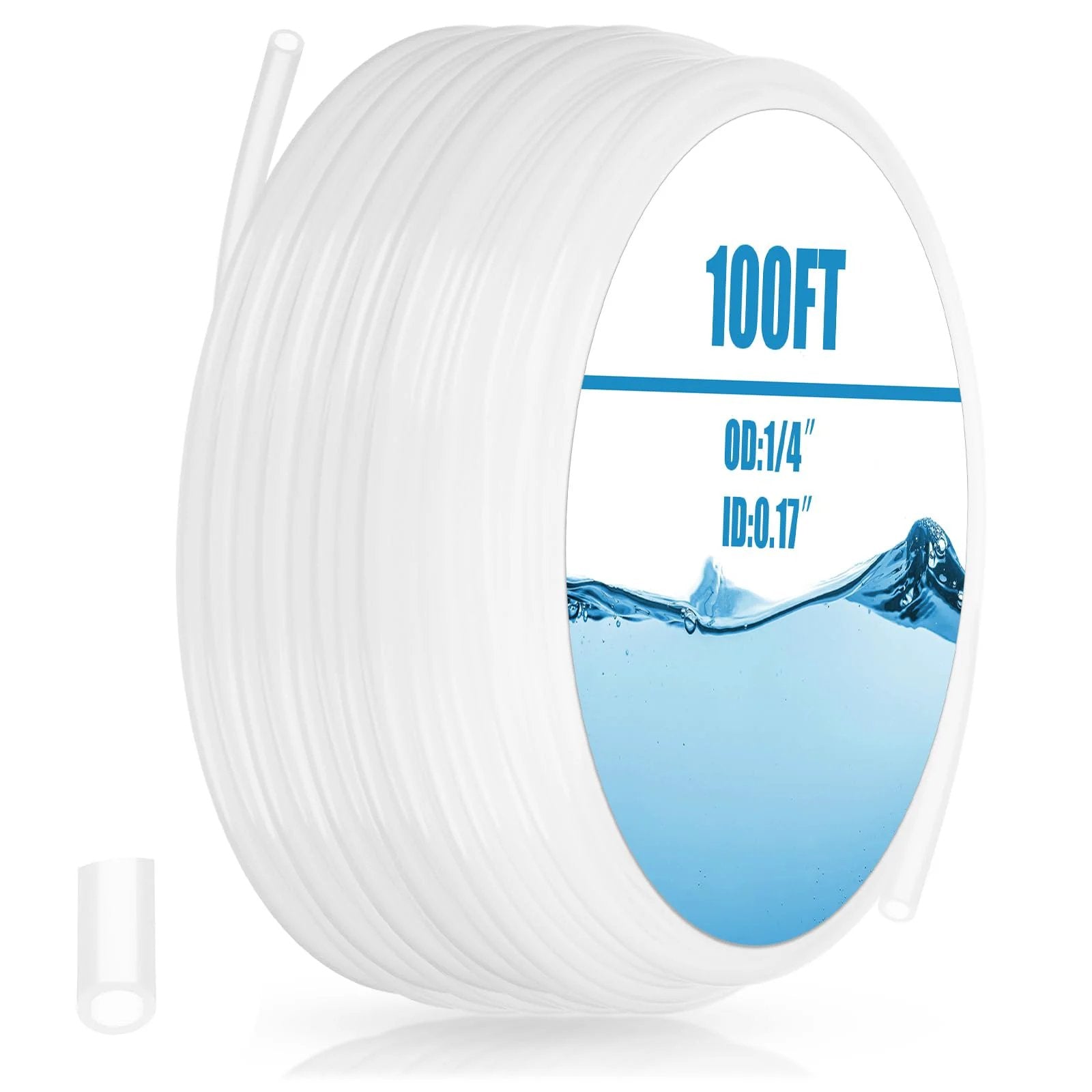 100 Feet White Translucent Polyethylene Tubing For Water And Beverage Systems One Quarter Inch Outside Diameter 0.170 Inch Inside Diameter 0.040 Inch Wall Food Grade Hose For Homebrew Brewing Pumps And Aquaculture