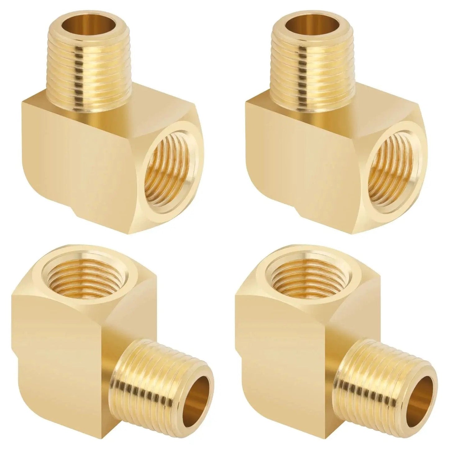 Barstock Brass Elbow Fittings One Eighth NPT Male To One Eighth NPT Female 90 Degree Street Elbow Forged Brass Pipe Fitting