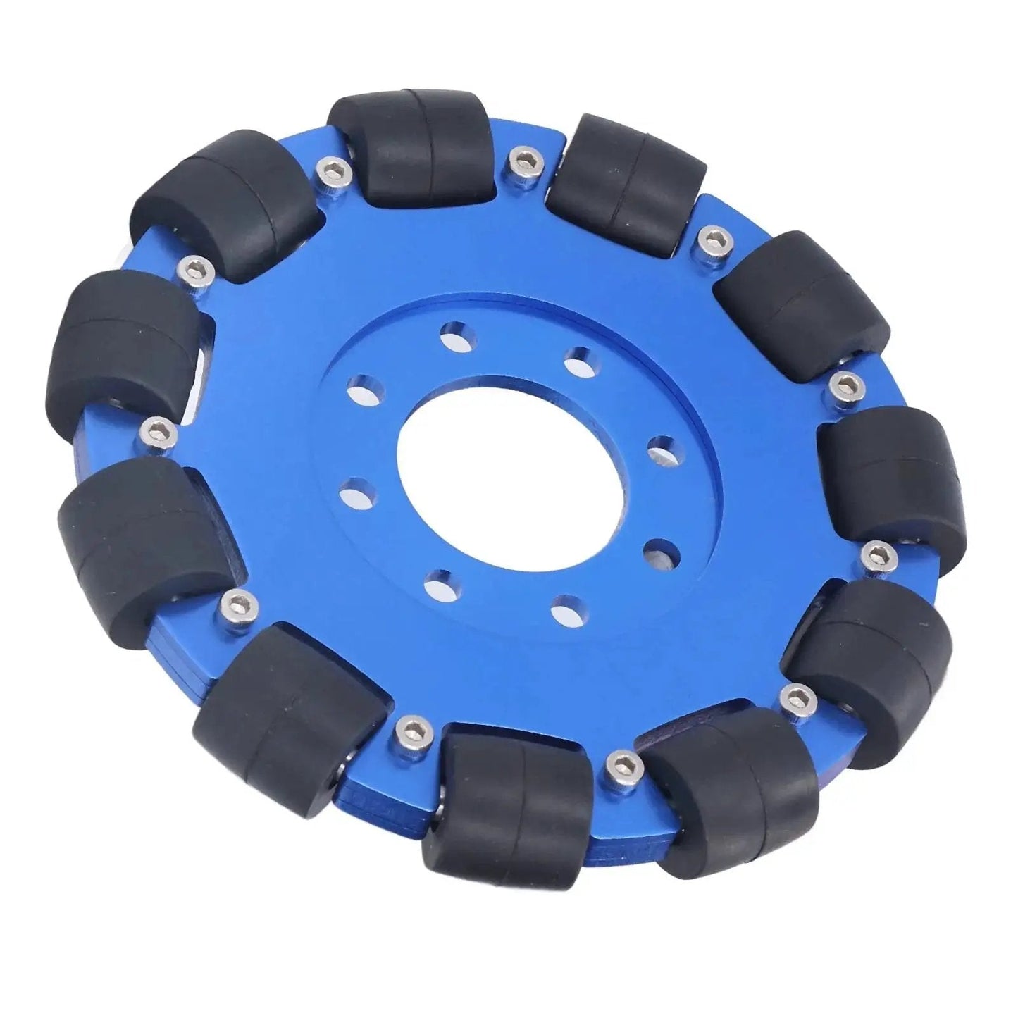 Omnidirectional 5 Inch Wheel With Aluminum Alloy Hub And Silicone Rollers For Robotics Projects Adfaga 11 Bearings