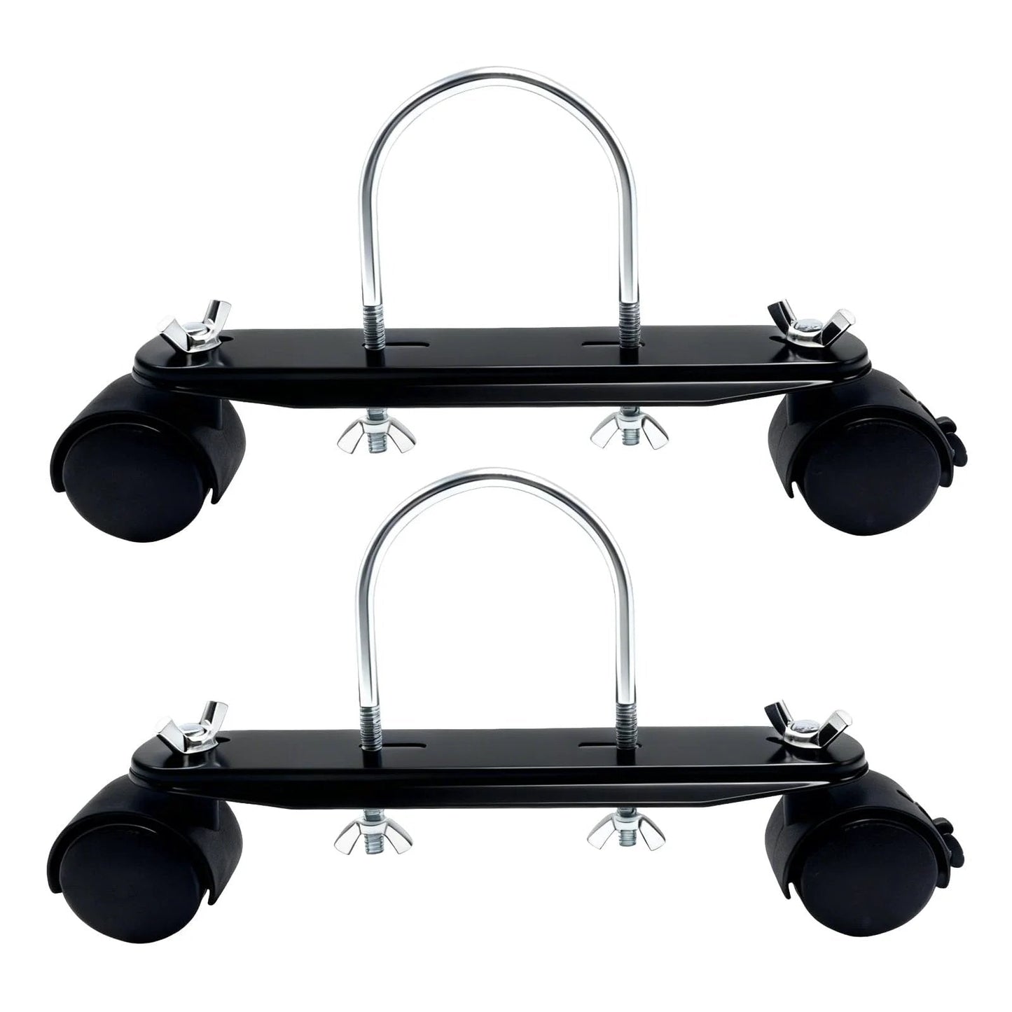 Easy Install Mobile Pulley Bracket Pair Set For Oil Heaters And Oil Filled Radiators With Brake Wheels 360 Degree Swivel Casters
