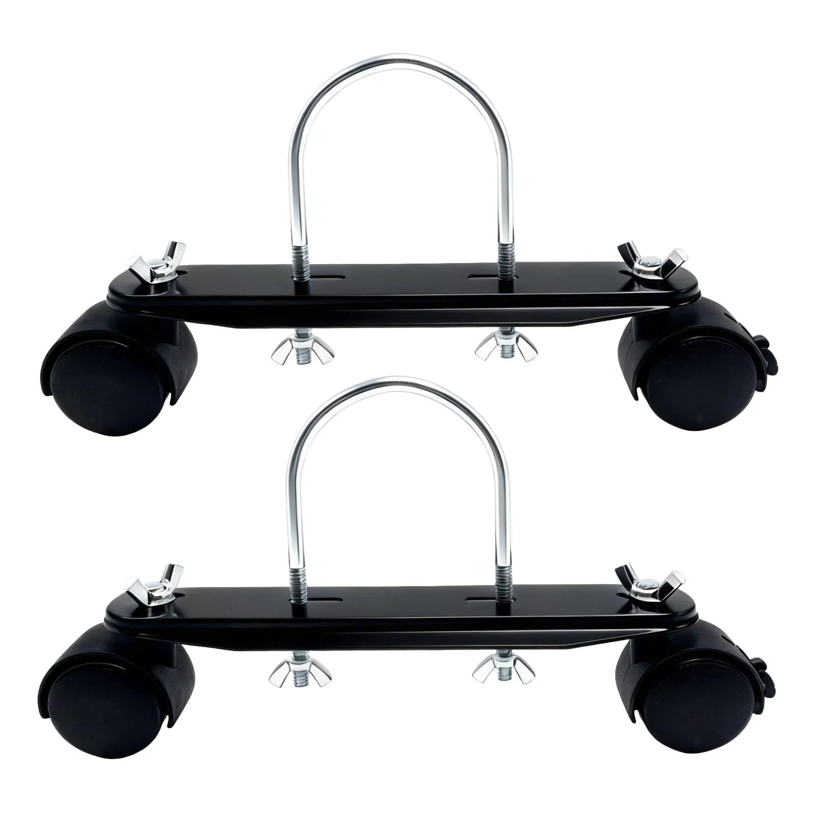Easy Install Mobile Pulley Bracket Pair Set For Oil Heaters And Oil Filled Radiators With Brake Wheels 360 Degree Swivel Casters
