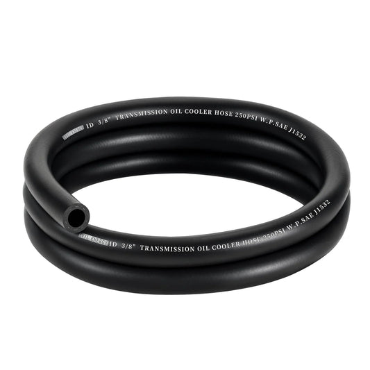 Coiled Durable 3 Eighth Inch ID Transmission Hose For Oil And Hydraulic Fluid 5 Ft Long 250 PSI Working Pressure 1000 PSI Burst