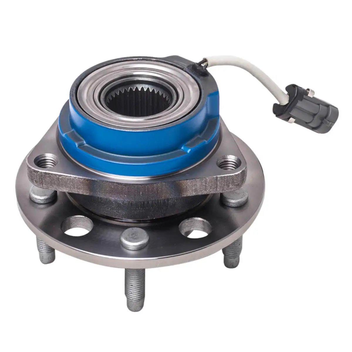 Front Wheel Hub And Bearing Assembly For 5 Lug Vehicles With ABS Compatible With Buick Allure, showing ABS component and lug design.