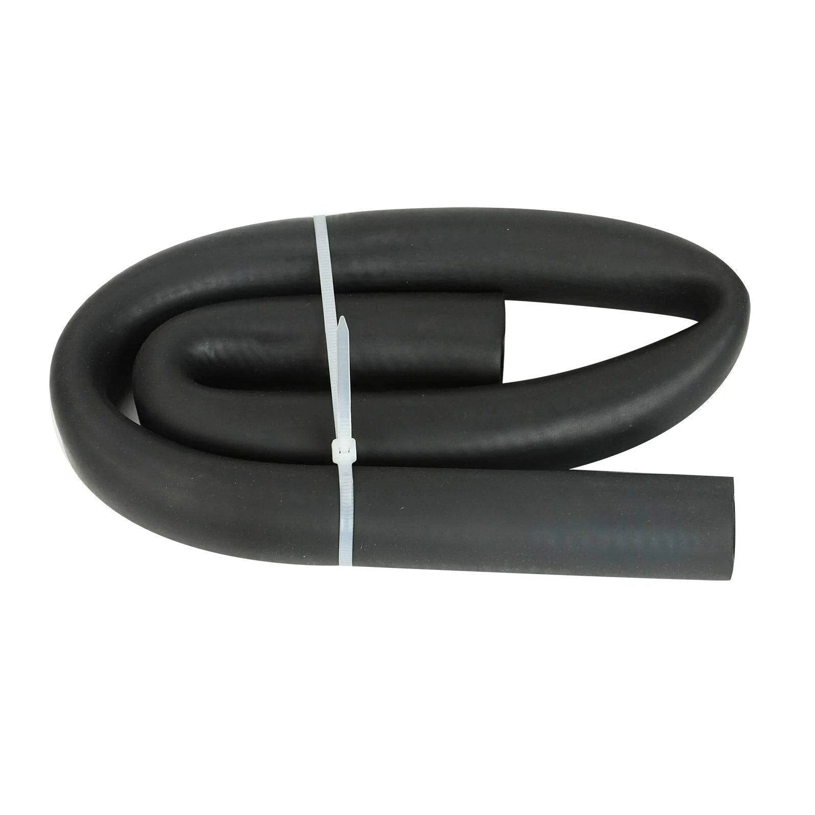 LS Swap Heater Hose Set With 90 Degree Molded Hoses, 5/8 Inch ID And 3/4 Inch ID, Each 4 Inch By 24 Inch, Black, coiled view.
