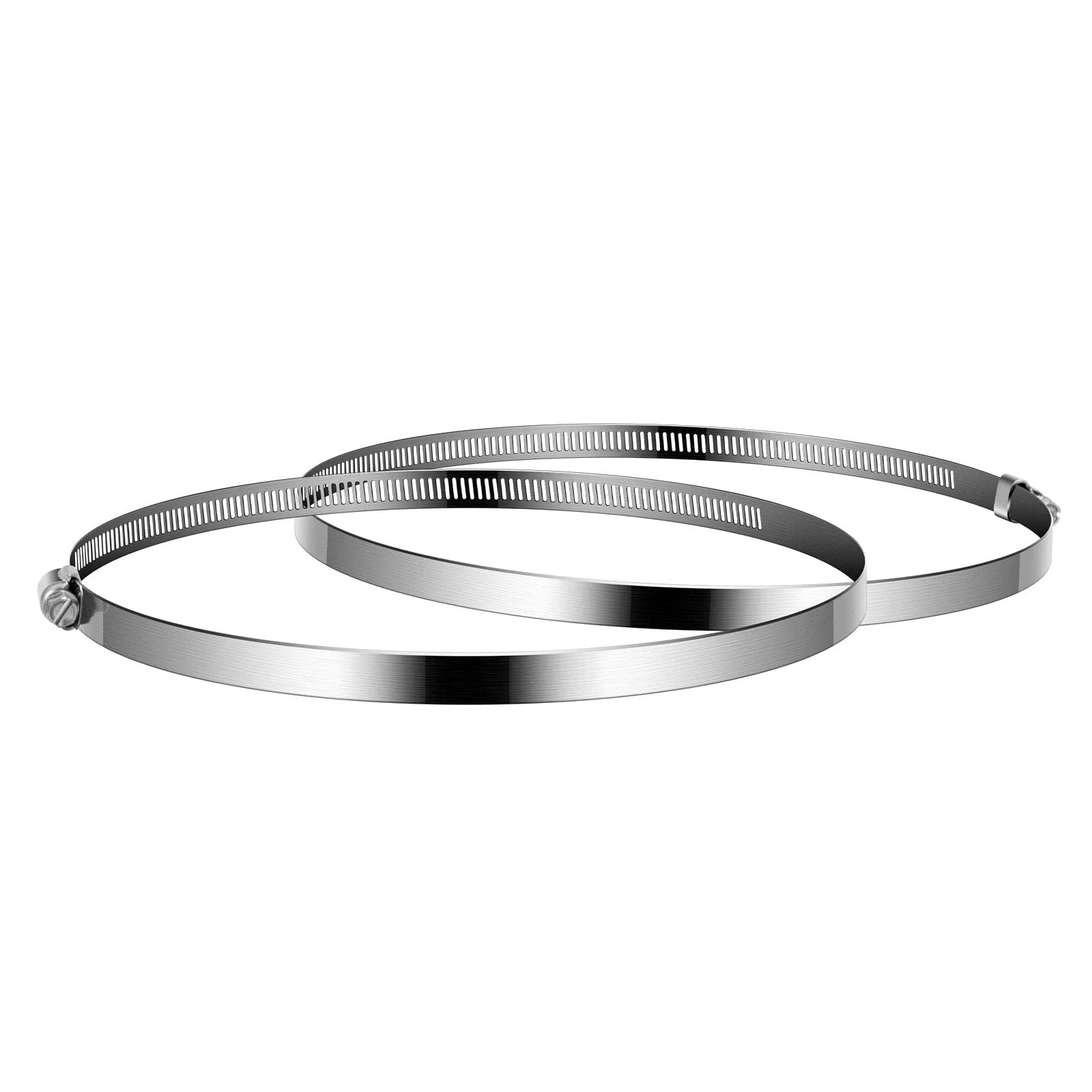 Beefy Stainless Steel Duct Clamps For Air Ducting And Ventilation, Adjustable Worm Drive Hose Clamps Fits 10 To 12.8 Inch Ducts, Rustproof Marine Grade Stainless, Pack Of 2.