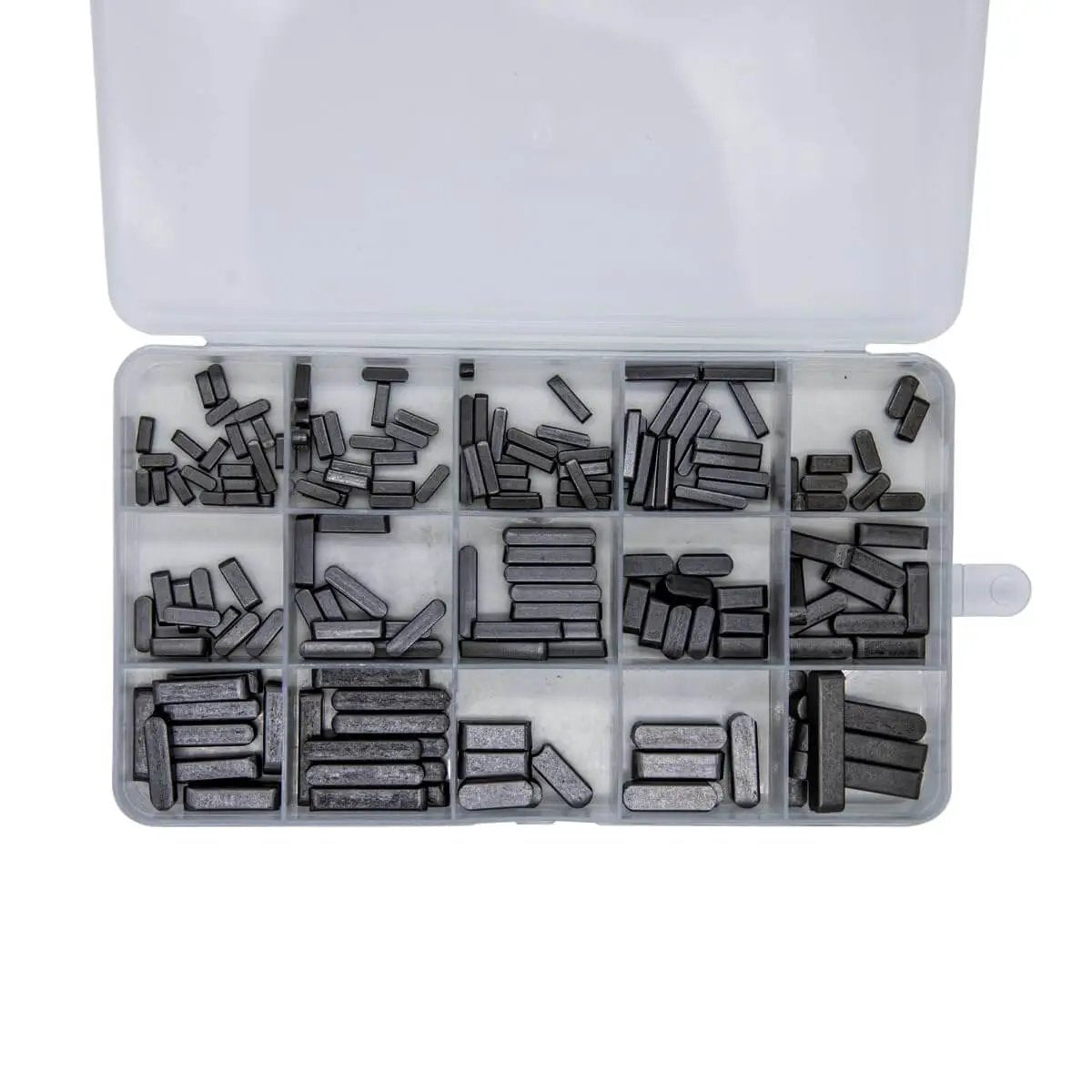 Heavy Duty 175 Piece Stainless Steel Round End Feather Key Set With 15 Sizes For Parallel Drive Shaft Keys And Key Stock Assortment In Fasteners And Mechanical Industry By Tutuxio