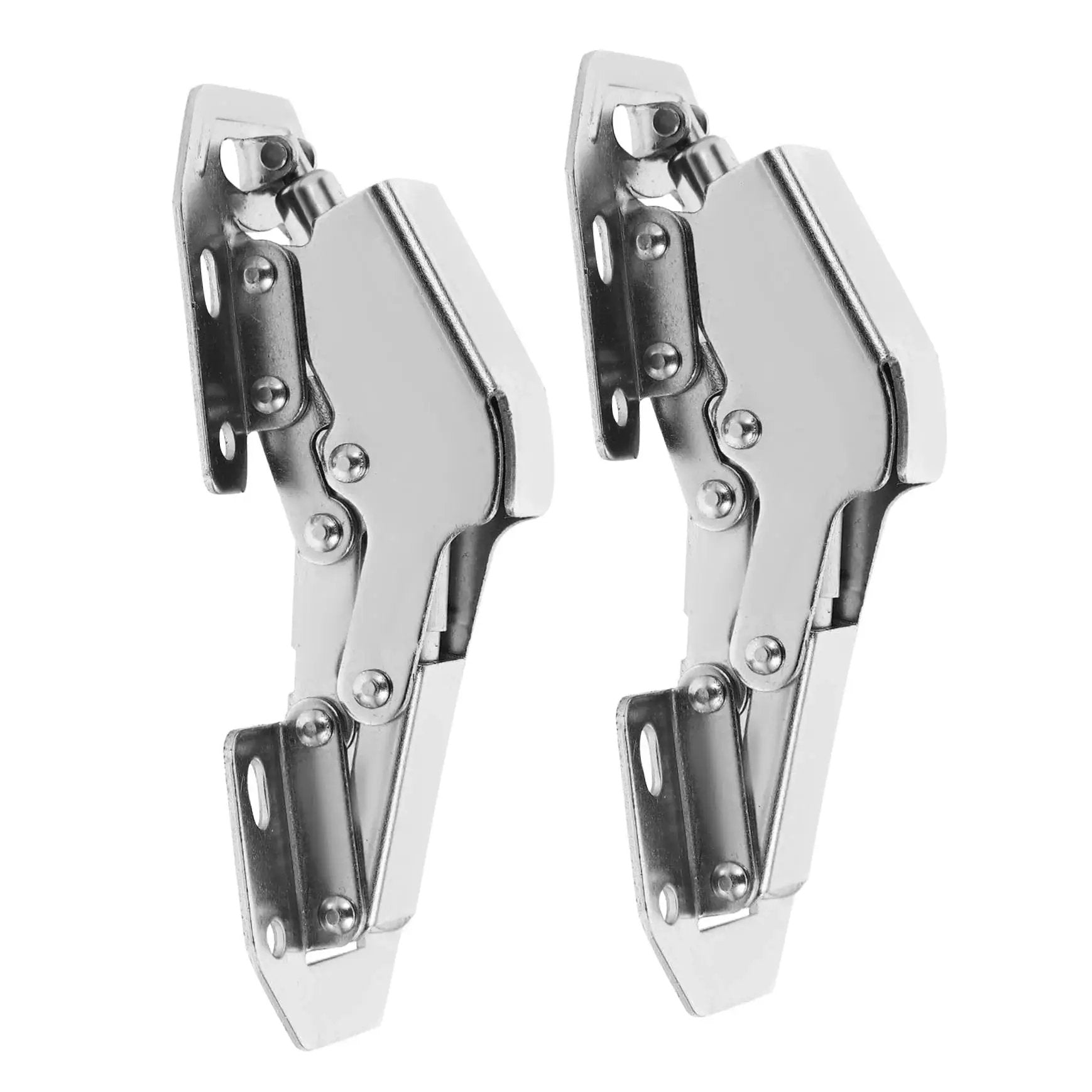 Heavy Duty 2 Pack Silver Cabinet Hinges For Kitchen Cupboards And Wardrobes Thickened Bridge Design With High Load Bearing Capacity
