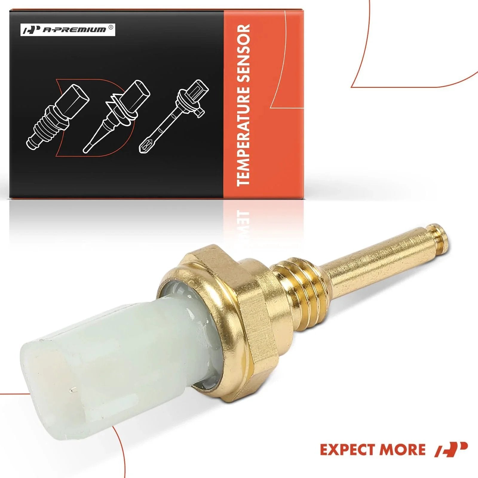 Engine Coolant Temperature Sensor 2-Pin For Ford And Lincoln Vehicles, Fits F Series F150 F250 F350 Super Duty, Explorer