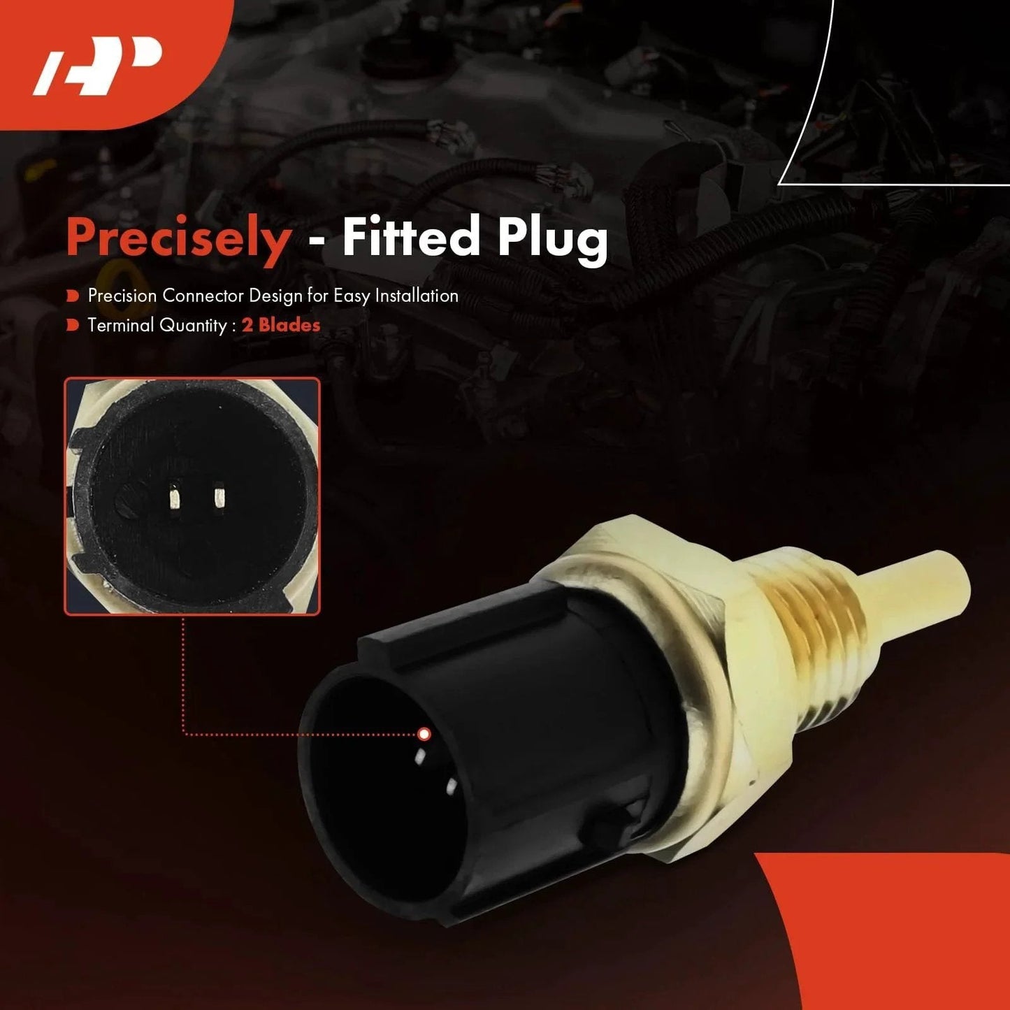 Engine Coolant Temperature Sensor For Acura And Honda Vehicles With Direct Fit And Wide Model Compatibility including close-up