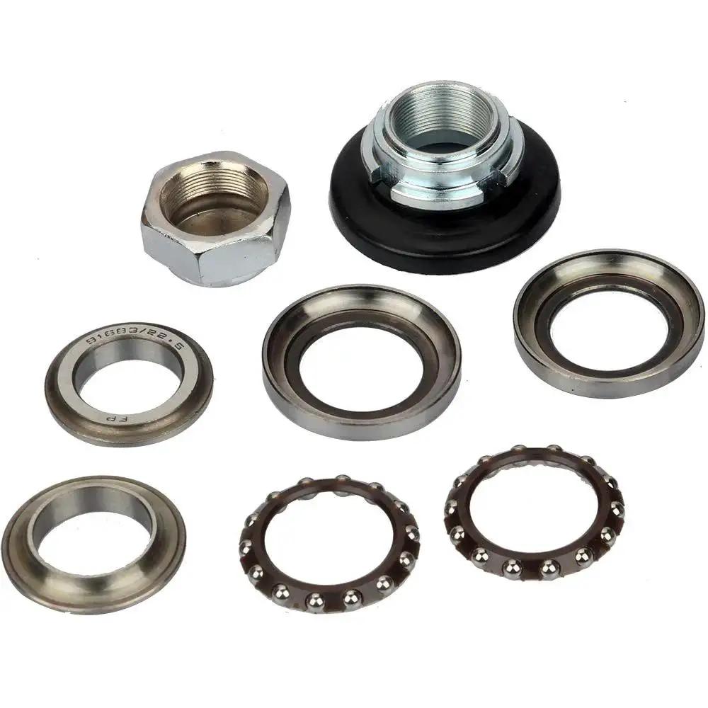 Steering Fork Bearing Set For Honda CRF XR50 Z50 Z50R Z50J CT70 CT90 Mini Trail Pit Bike Replacement Kit By UMIUP, components spread out view