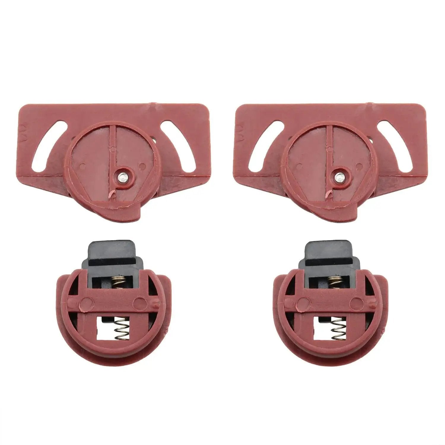 Four Pair Wardrobe Sliding Door Roller Kit With Pulleys And Circuit Board Hardware Brown, Durable Plastic Construction